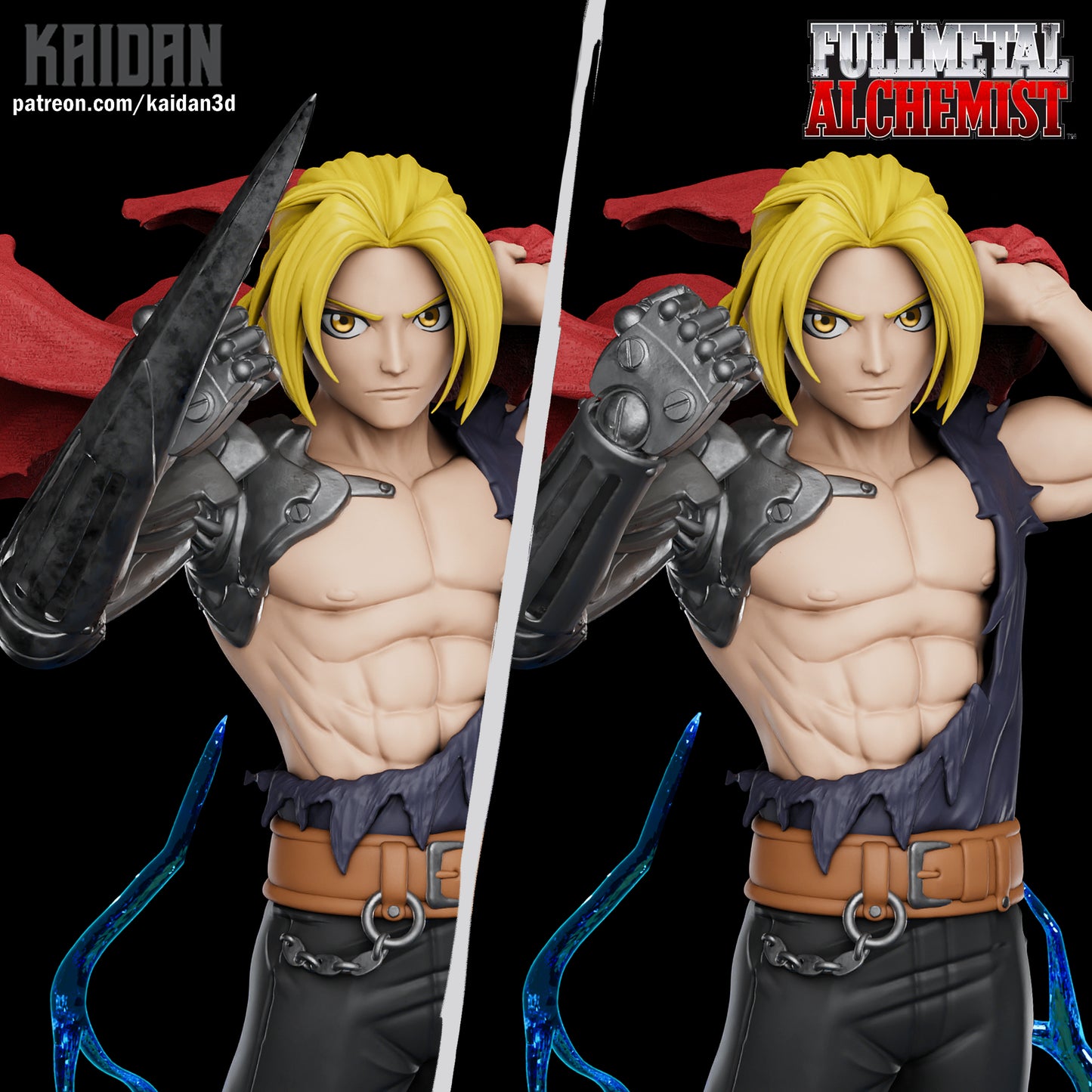 Edward - (ARM VARIANT PARTS INCLUDED) - Unassembled and Unpainted Garage Kit - Model Designed by Kaidan3D