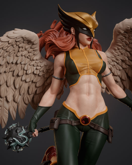 Hawkgirl - Unassembled and Unpainted Garage Kit - Model Designed by Abe3d