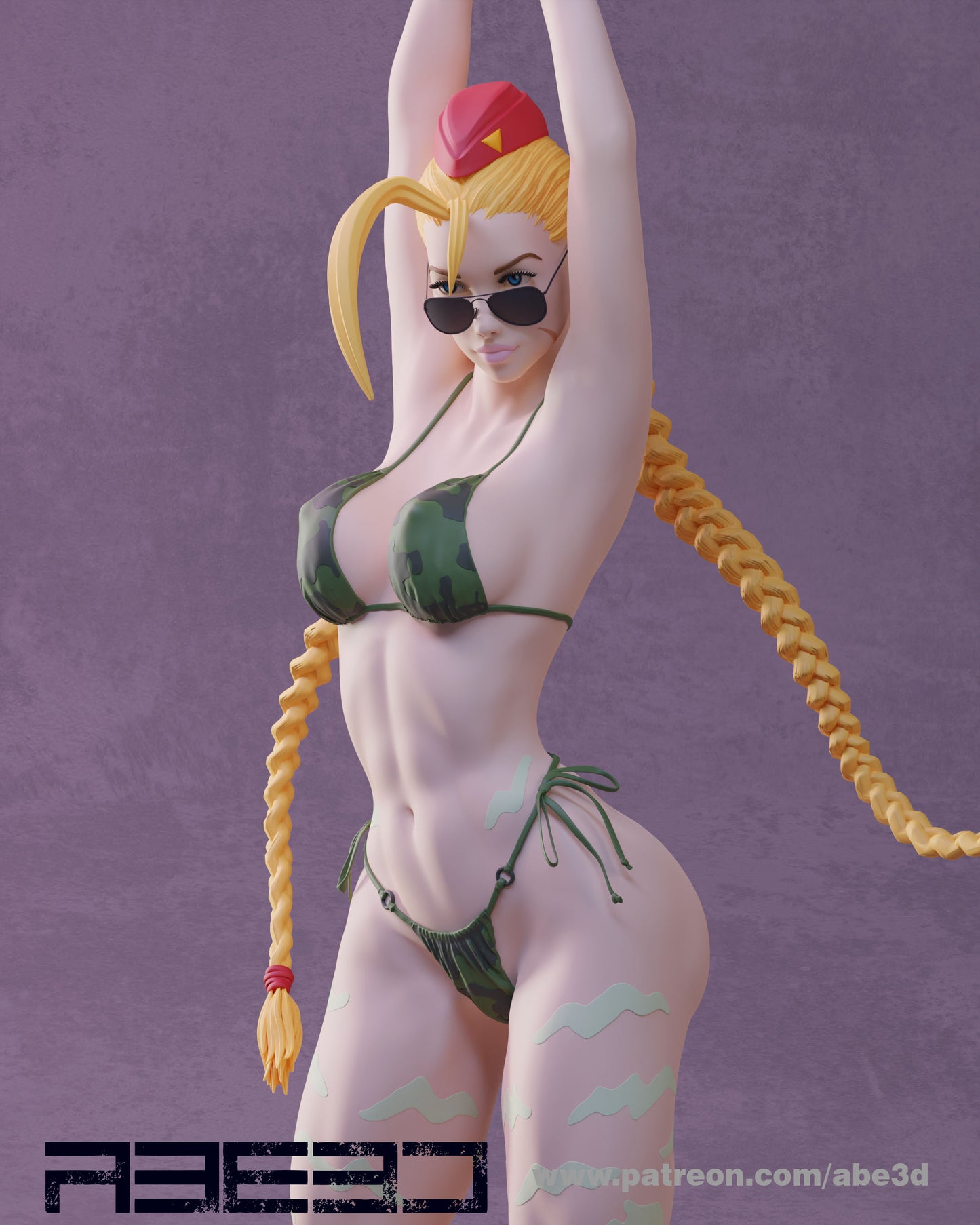 Cammy Bikini - Unassembled and Unpainted Garage Kit - Model Designed by Abe3d