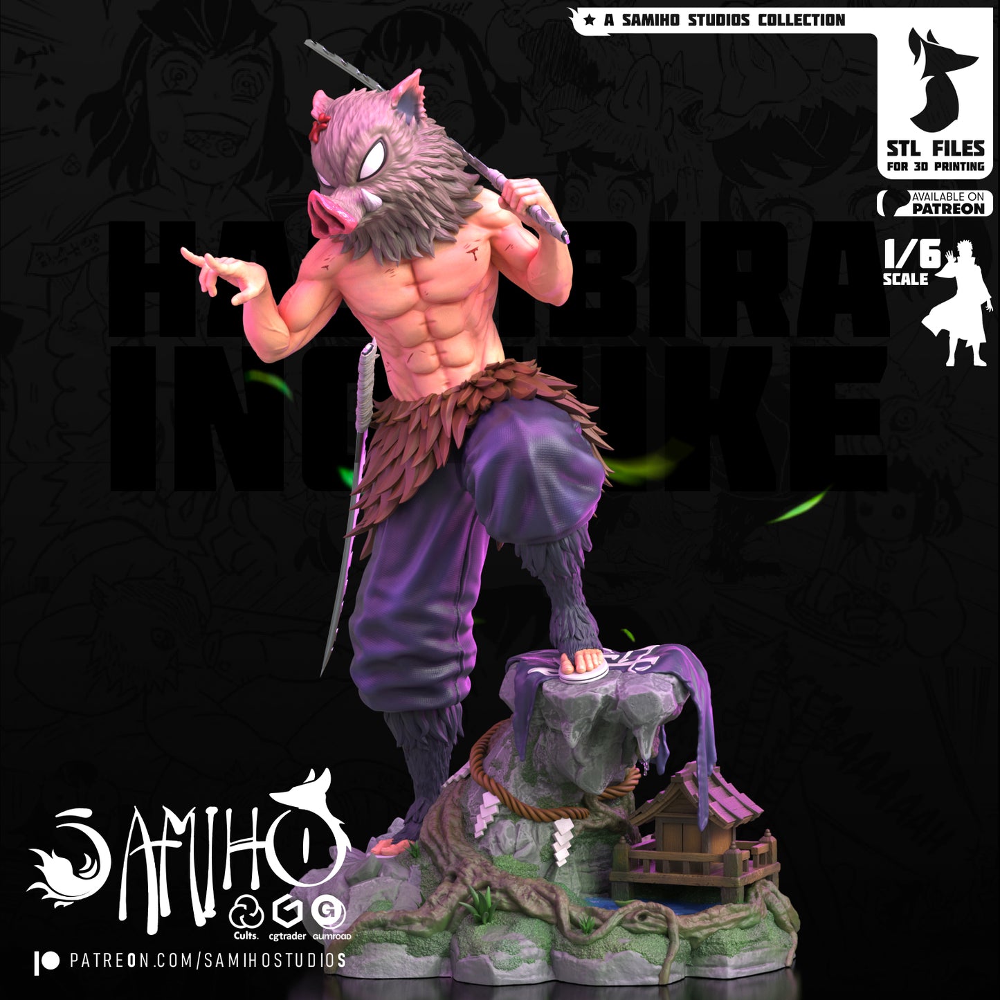 Inosuke - Unassembled and Unpainted Garage Kit - Model Designed by Samiho Studios