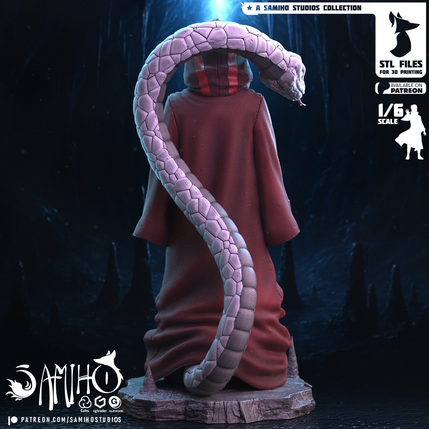 Kabuto - Edo Tensei - Unassembled and Unpainted Garage Kit - Model Designed by Samiho Studios