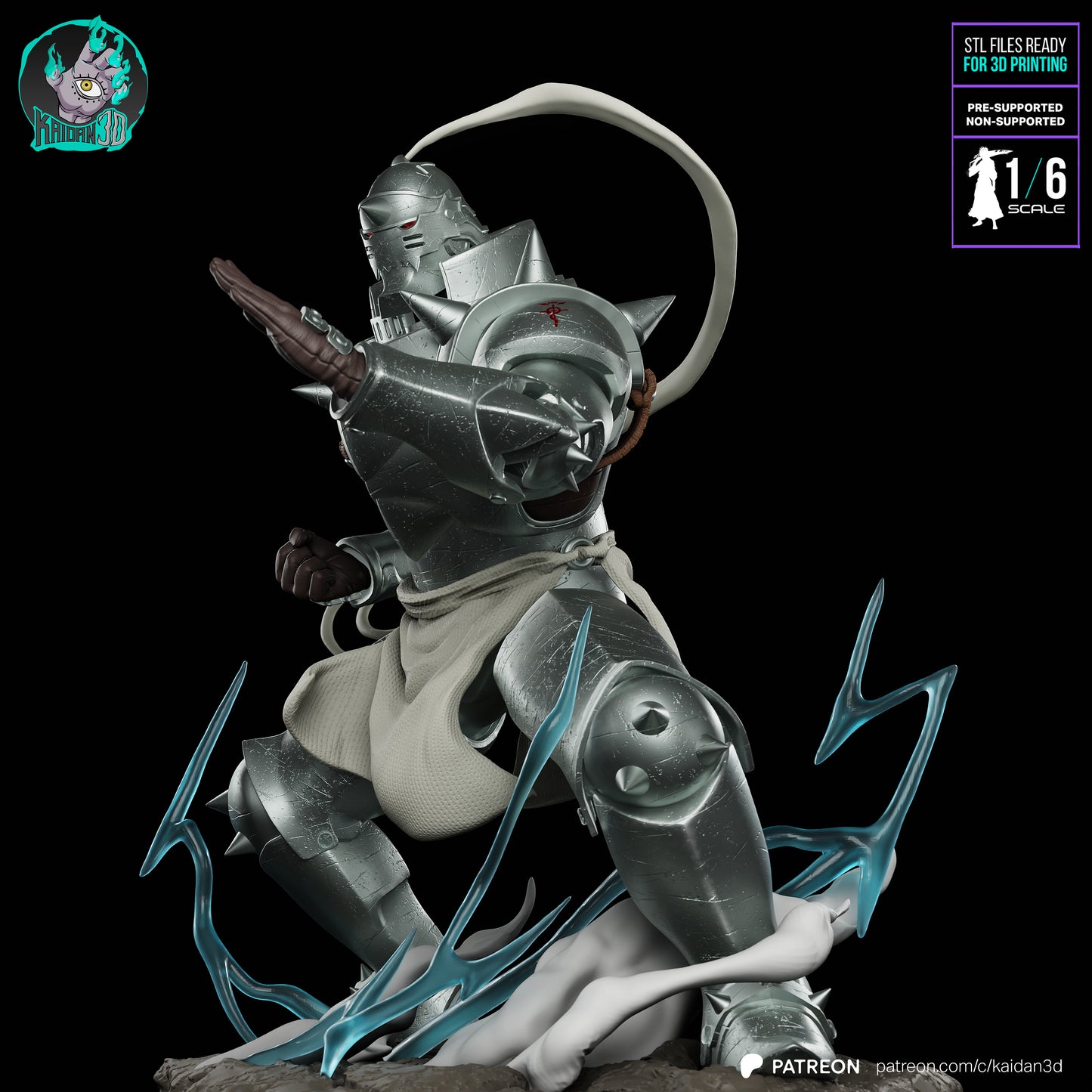 Alphonse - Unassembled and Unpainted Garage Kit - Model Designed by Kaidan3D