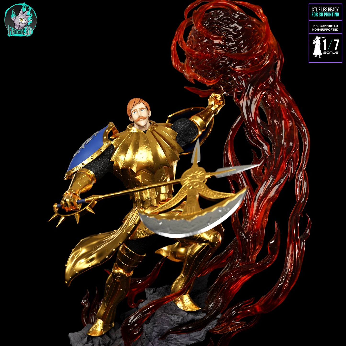 Escanor - Unassembled and Unpainted Garage Kit - Model Designed by Kaidan3D