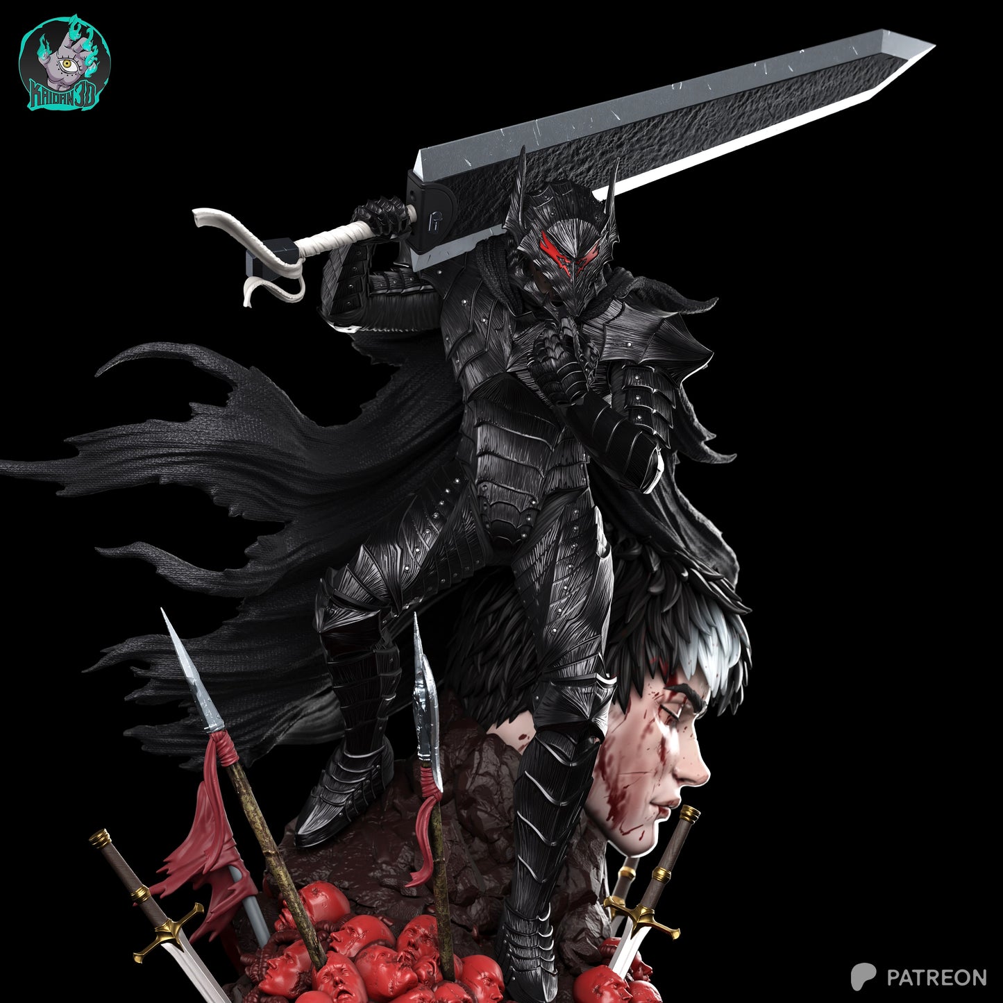 Guts - Unassembled and Unpainted Garage Kit - Model Designed by Kaidan 3D