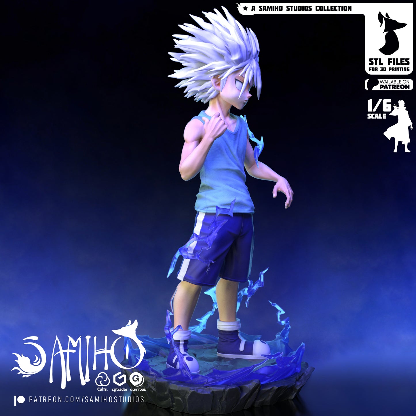 Killua Godspeed - Unassembled and Unpainted Garage Kit - Model Designed by Samiho Studios