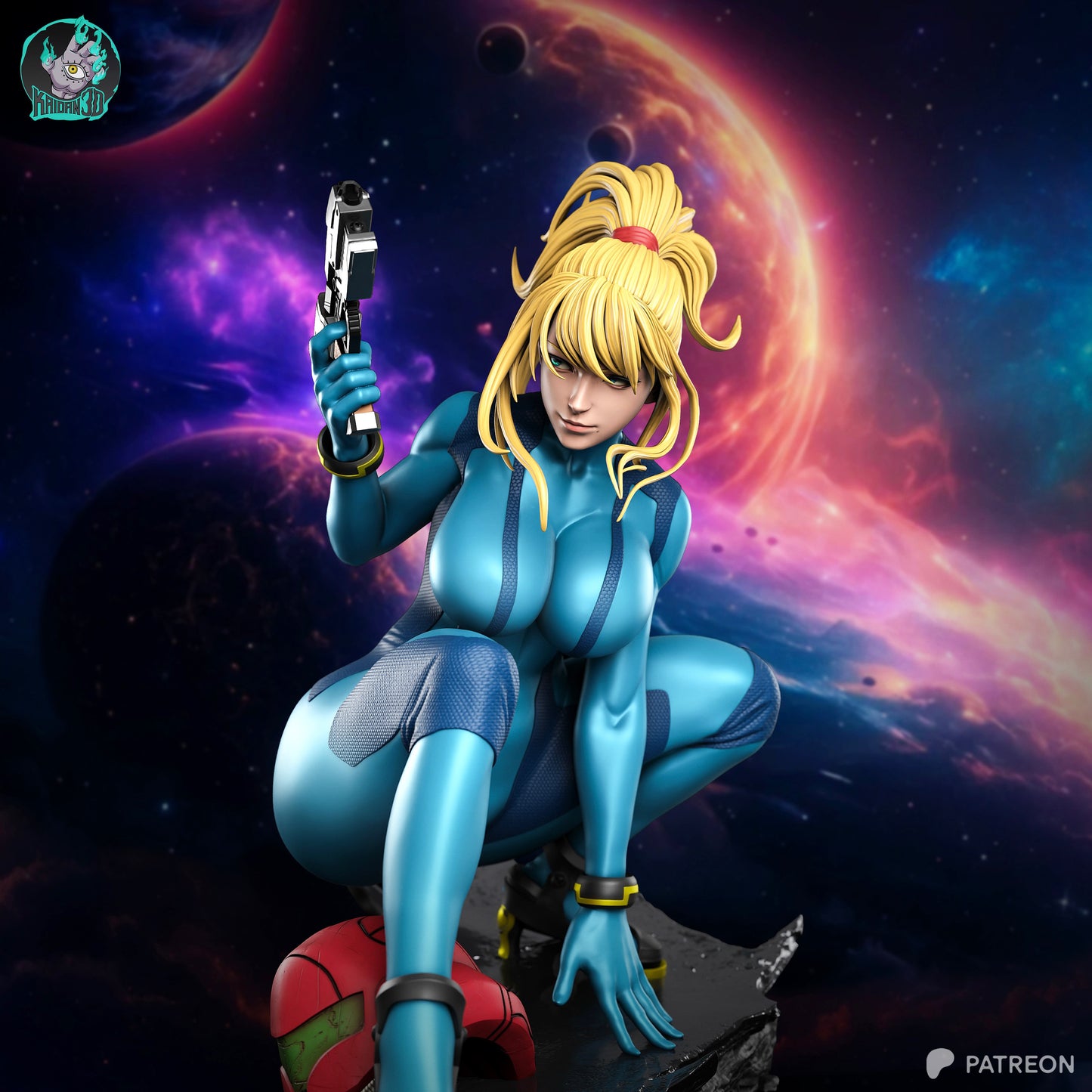 Samus - Unassembled and Unpainted Garage Kit - Model Designed by Kaidan3D