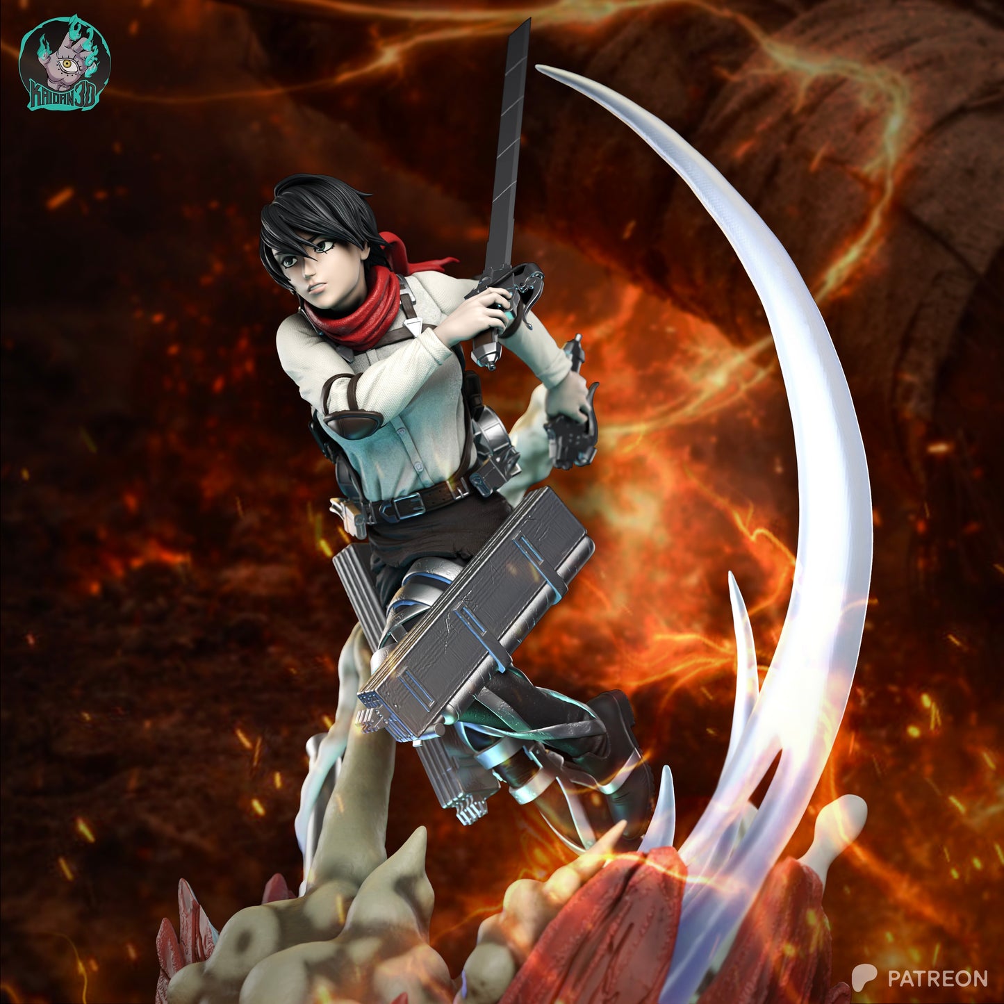 Mikasa - Unassembled and Unpainted Garage Kit - Model Designed by Kaidan3D