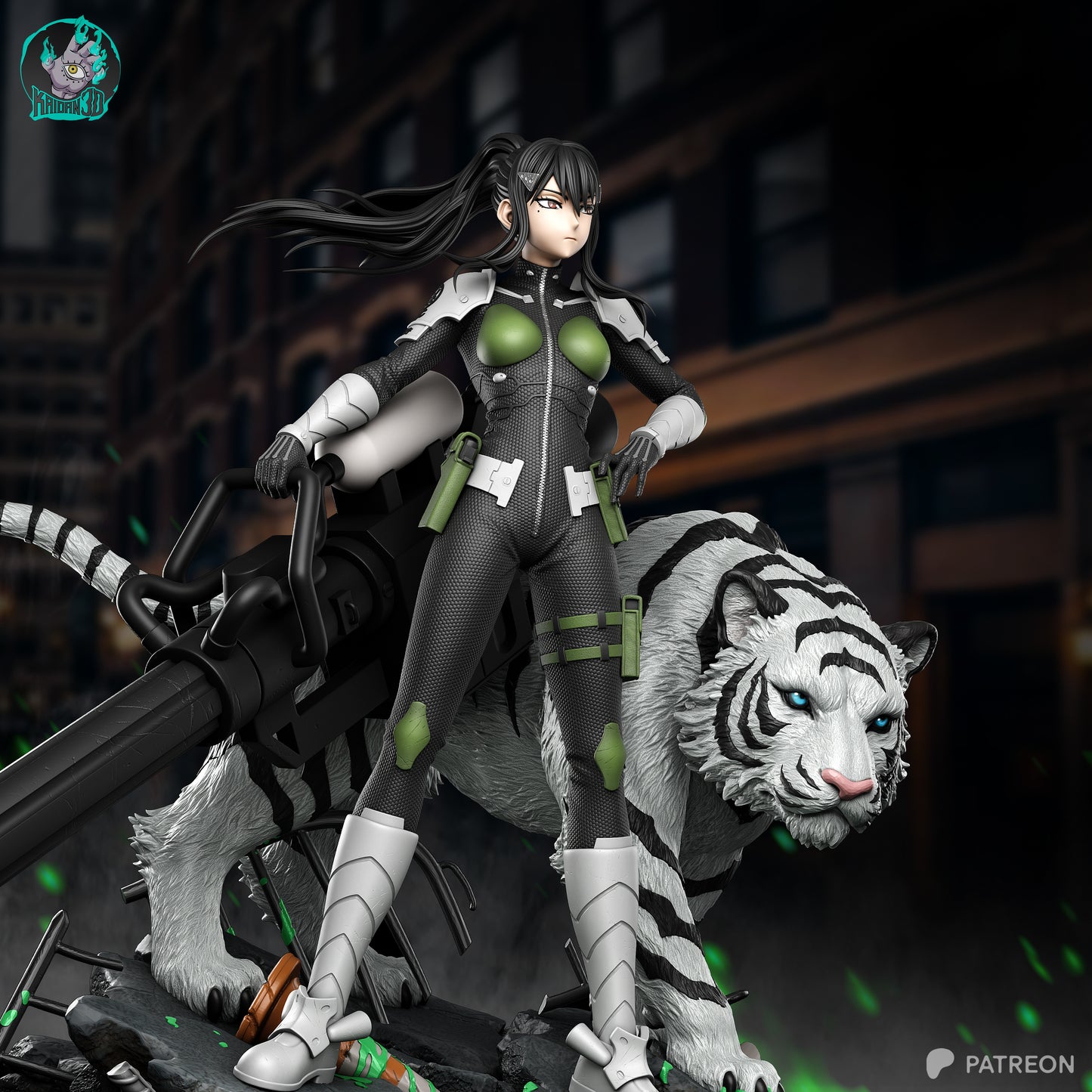 Mina x Bakko - Unassembled and Unpainted Garage Kit - Model Designed by Kaidan3D