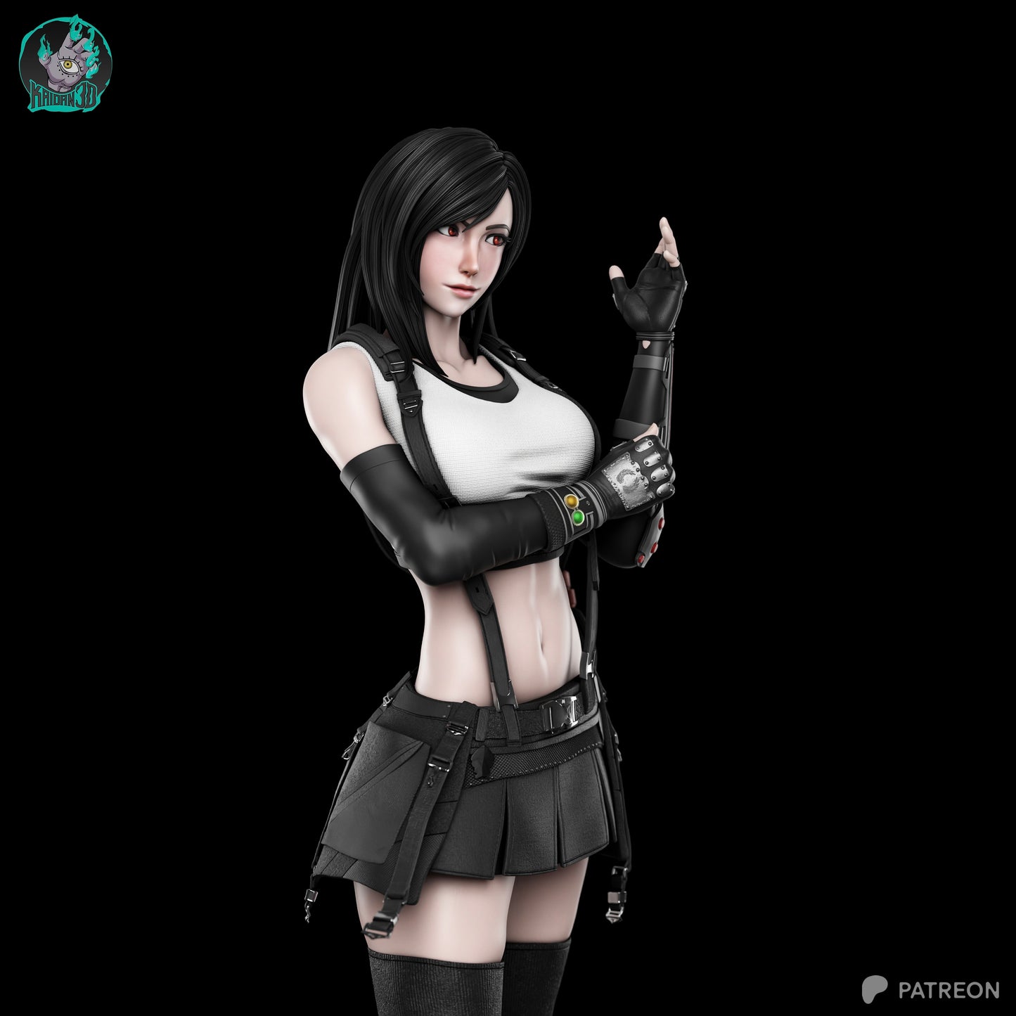Tifa Lockhart - Unassembled and Unpainted Garage Kit - Model Designed by Kaidan3D