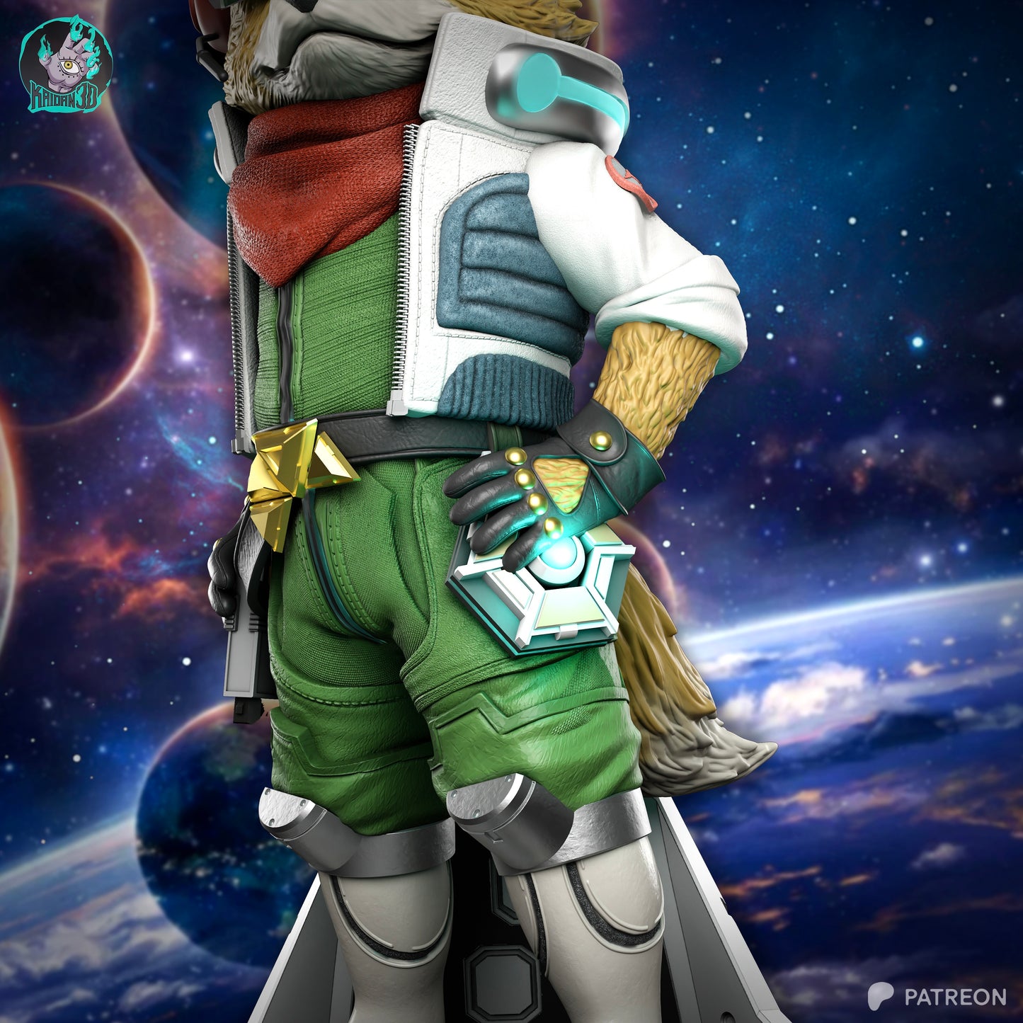 Fox McCloud - Unassembled and Unpainted Garage Kit - Model Designed by Kaidan3D