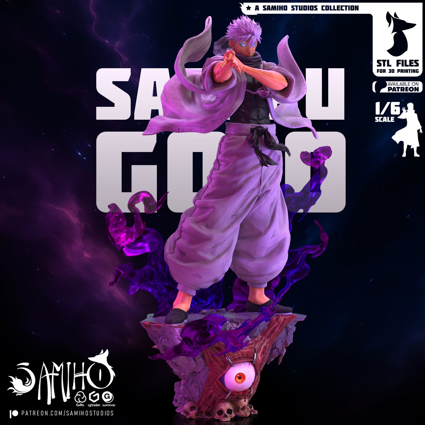 Satoru Gojo - Unassembled and Unpainted Garage Kit - Model Designed by Samiho Studios