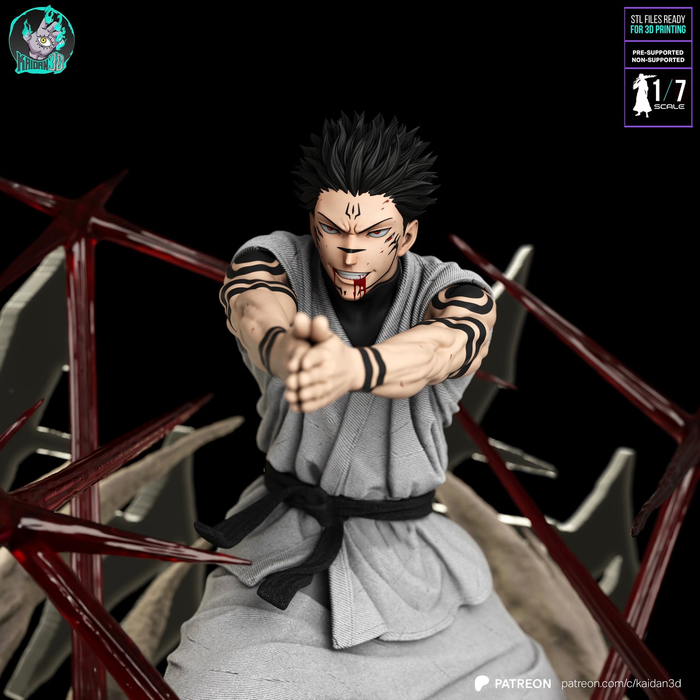 Gojo vs Sukuna - Unassembled and Unpainted Garage Kit - Model Designed by Kaidan3D