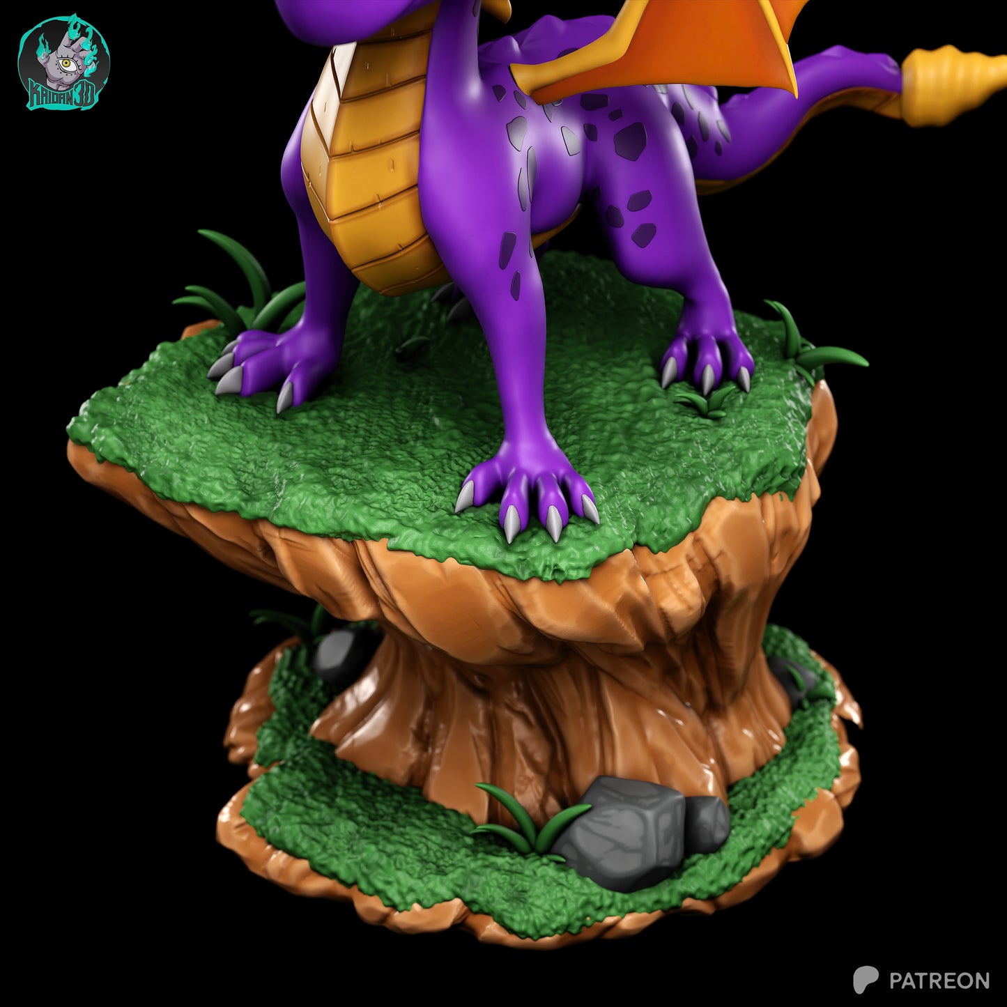 Spyro - Unassembled and Unpainted Garage Kit - Model Designed by Kaidan3D