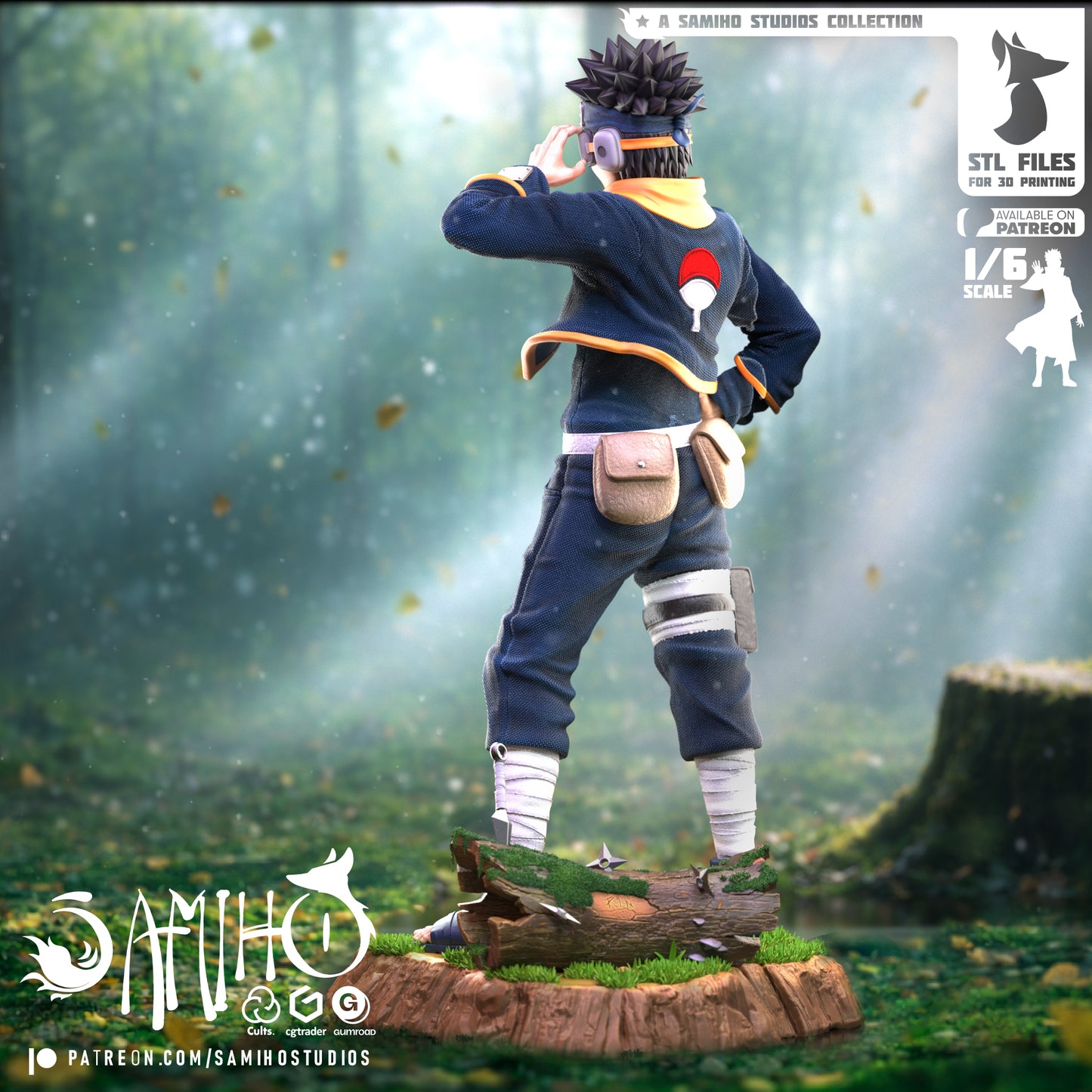 Young Obito - Unassembled and Unpainted Garage Kit - Model Designed by Samiho Studios