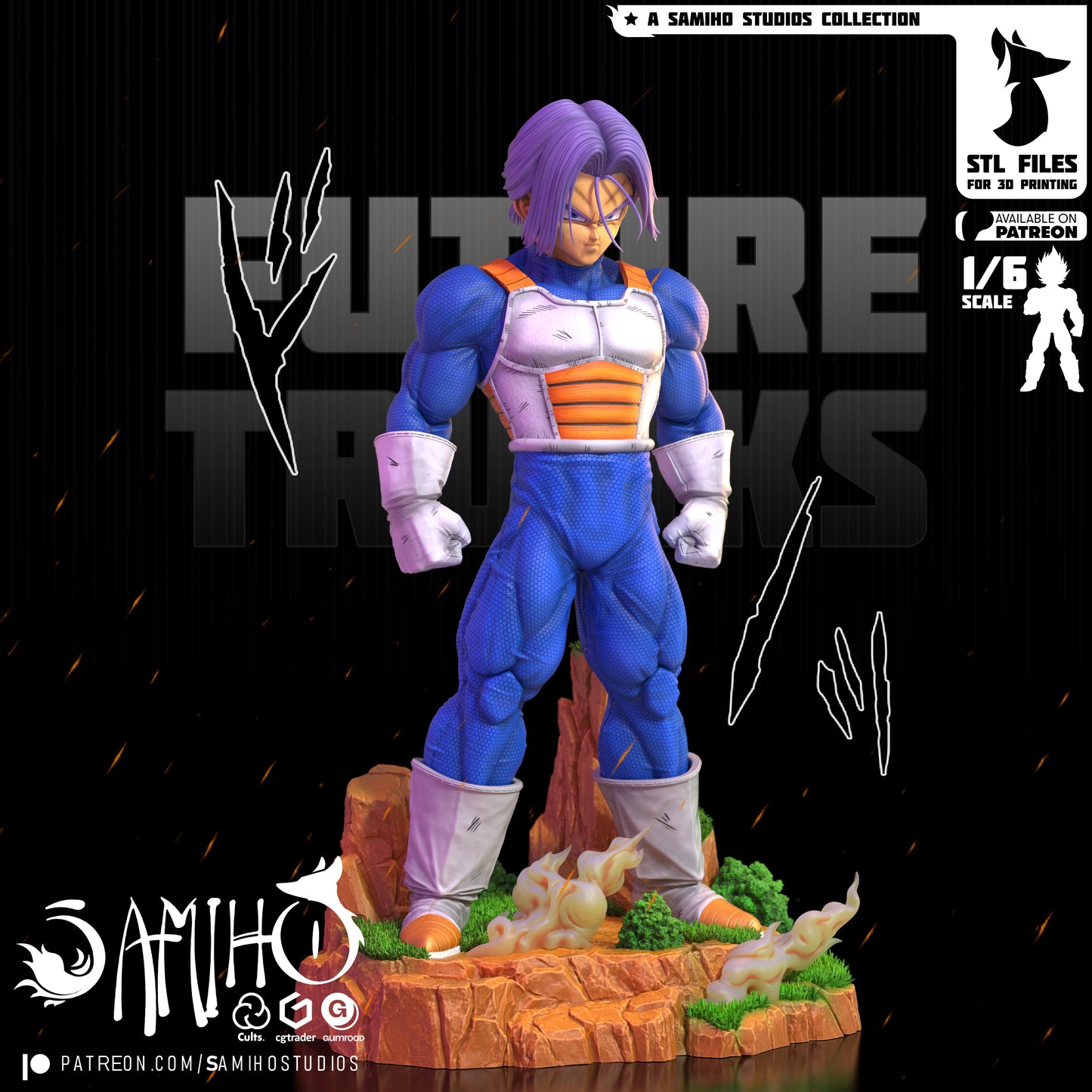 Trunks (Future) - Unassembled and Unpainted Garage Kit - Model Designed by Samiho Studios