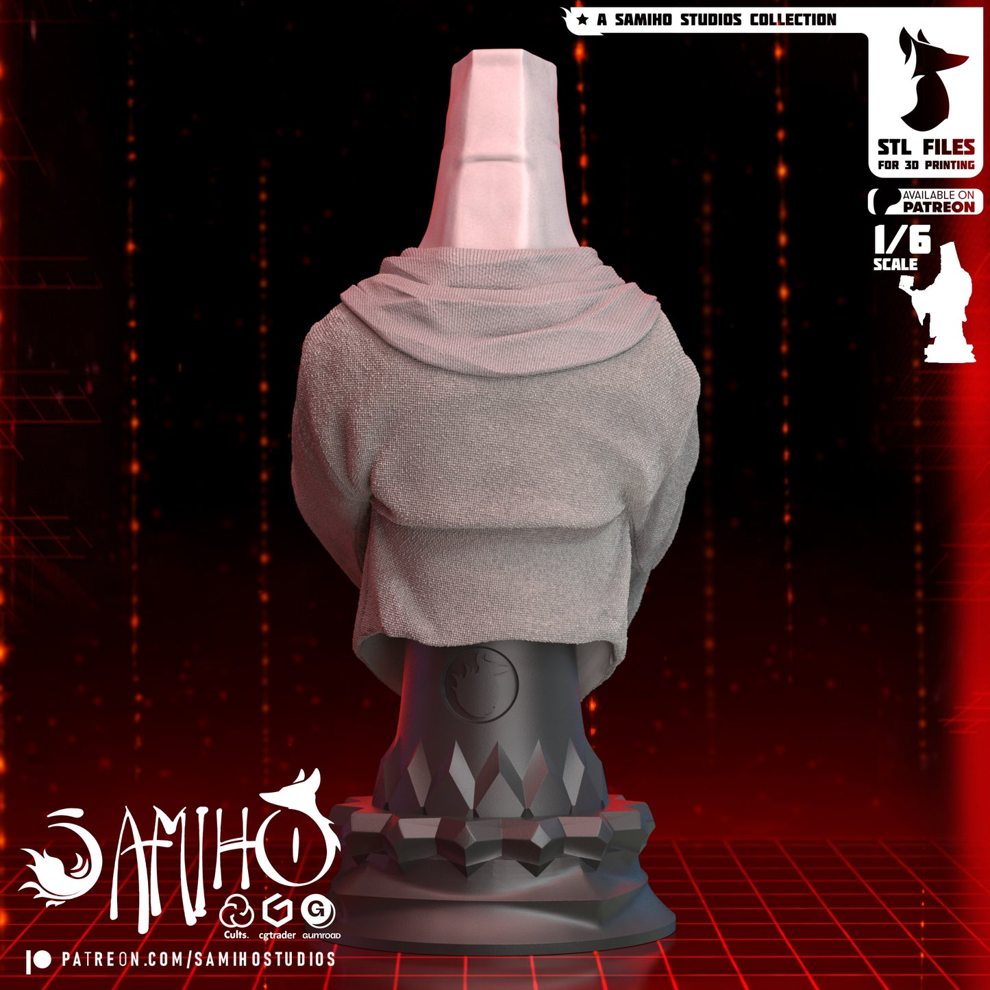 Tengen Bust - Unassembled and Unpainted Garage Kit - Model Designed by Samiho Studios