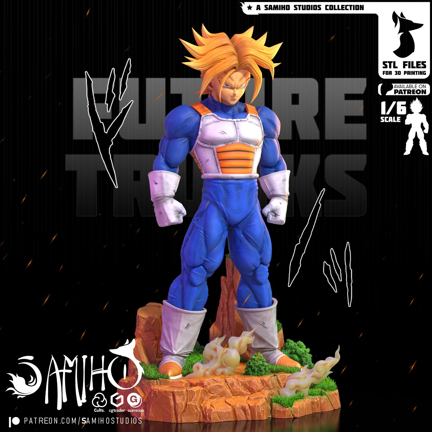 Trunks (Future) - Unassembled and Unpainted Garage Kit - Model Designed by Samiho Studios