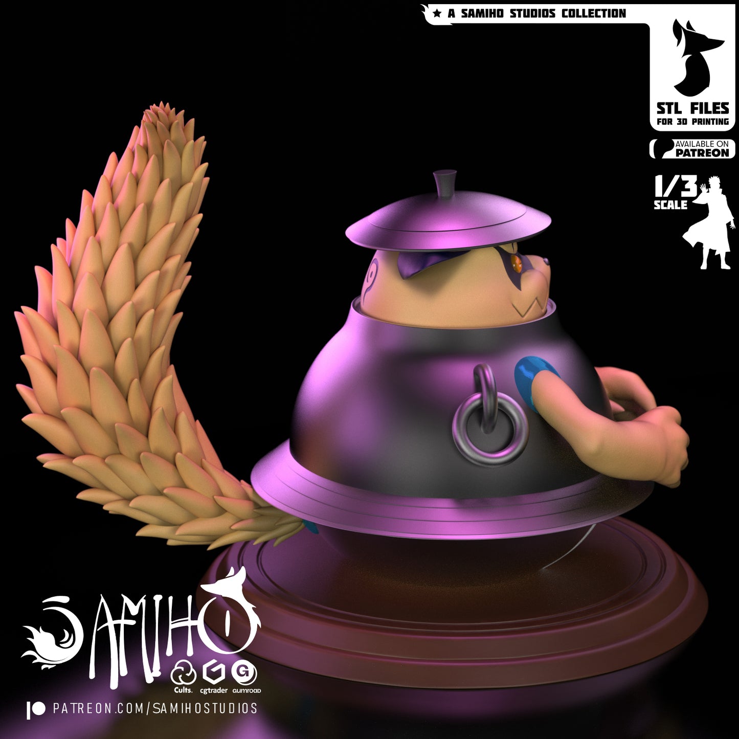 Teapot Shukau - Unassembled and Unpainted Garage Kit - Model Designed by Samiho Studios