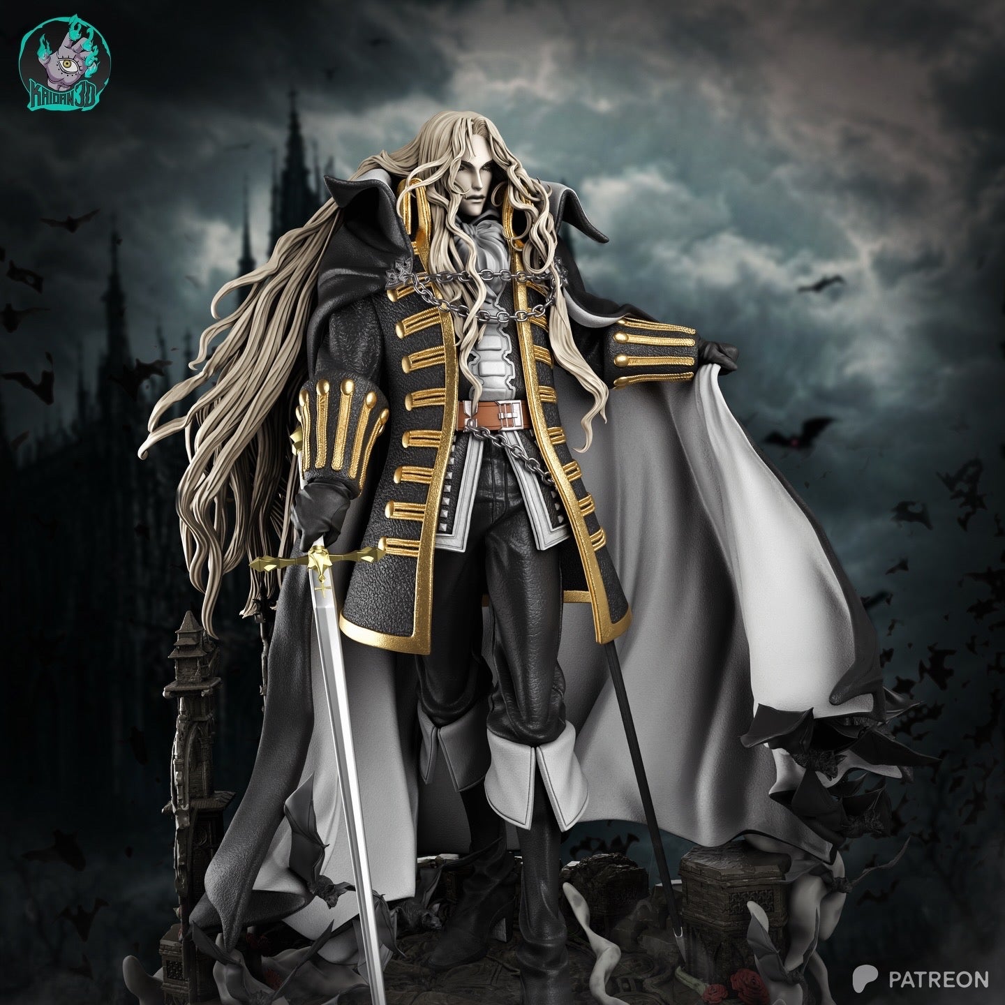 Alucard - Unassembled and Unpainted Garage Kit - Model Designed by Kaidan3D