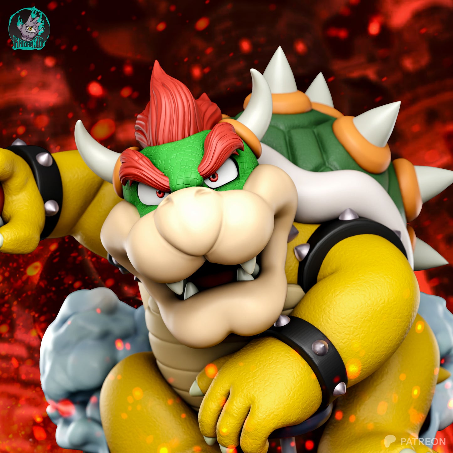 Bowser - Unassembled and Unpainted Garage Kit - Model Designed by Kaidan3D