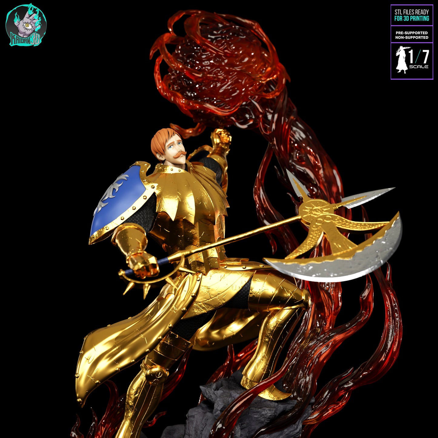 Escanor - Unassembled and Unpainted Garage Kit - Model Designed by Kaidan3D