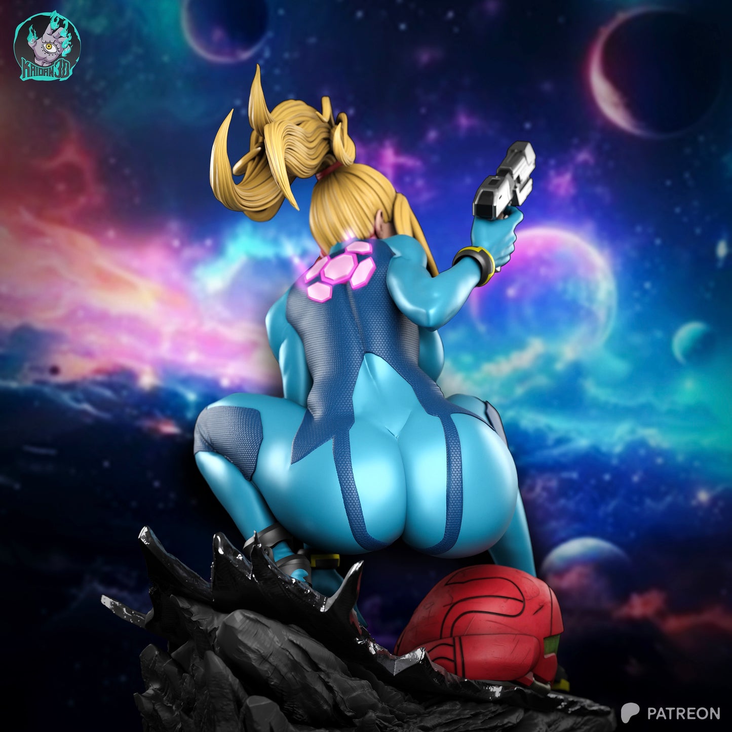 Samus - Unassembled and Unpainted Garage Kit - Model Designed by Kaidan3D