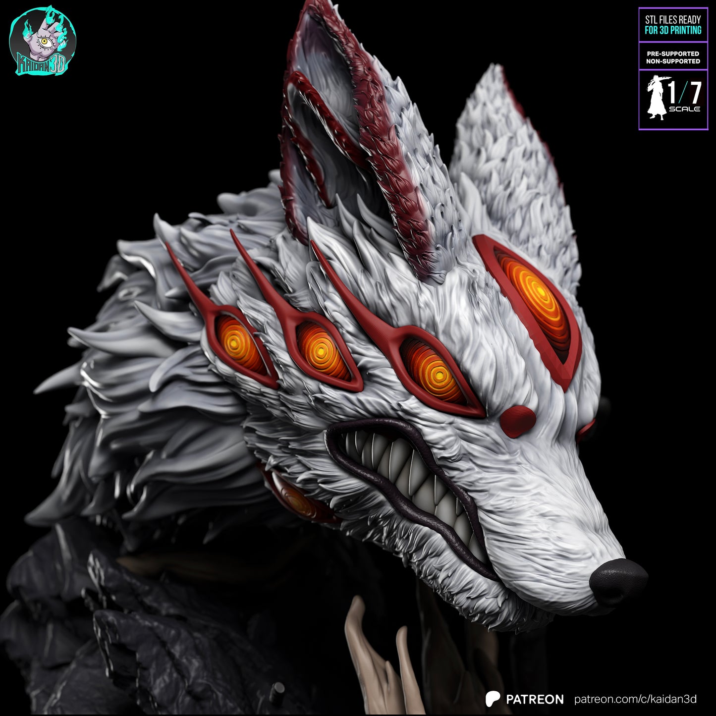 Aki x Fox Devil - Unassembled and Unpainted Garage Kit - Model Designed by Kaidan3D