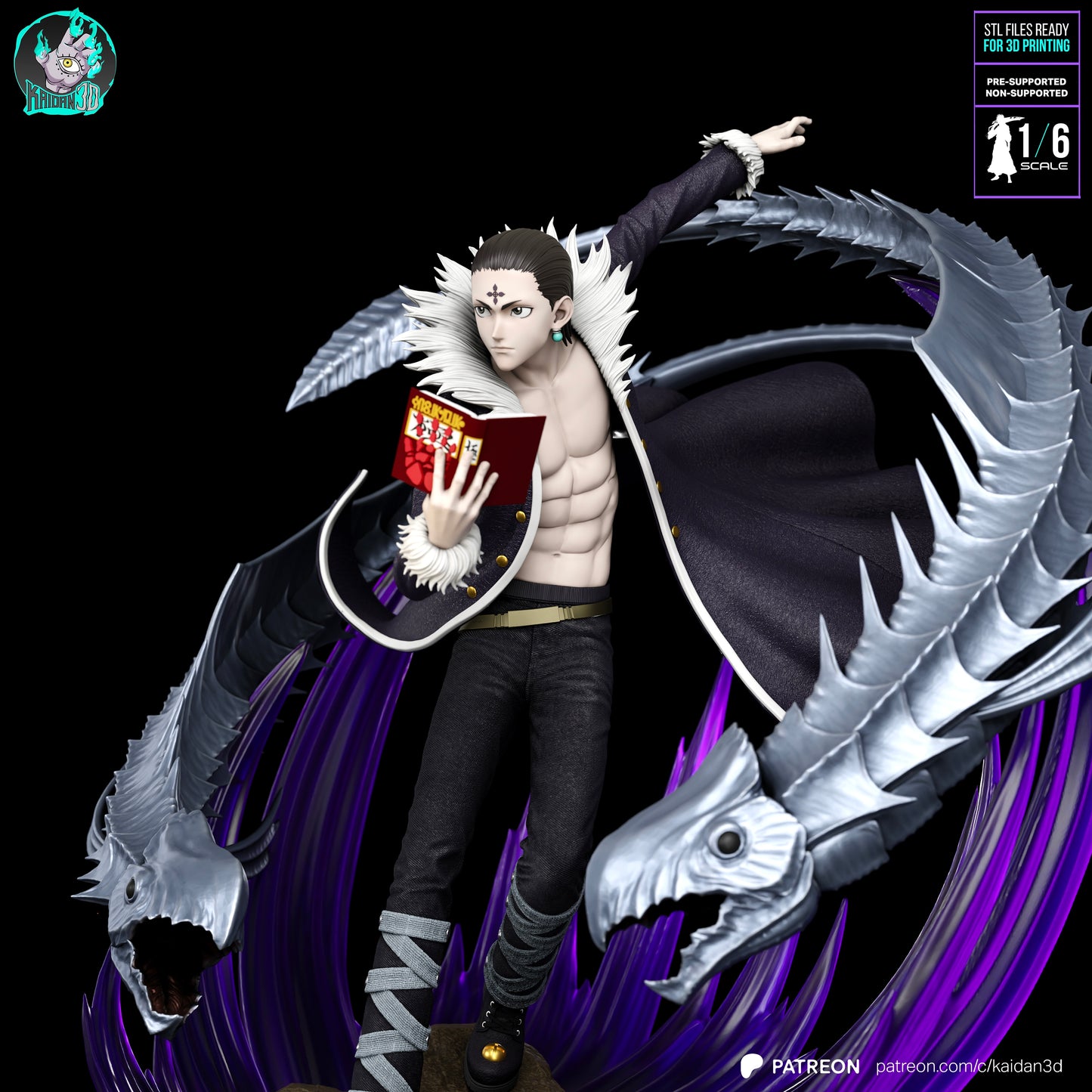 Chrollo Lucifer - Unassembled and Unpainted Garage Kit - Model Designed by Kaidan3D