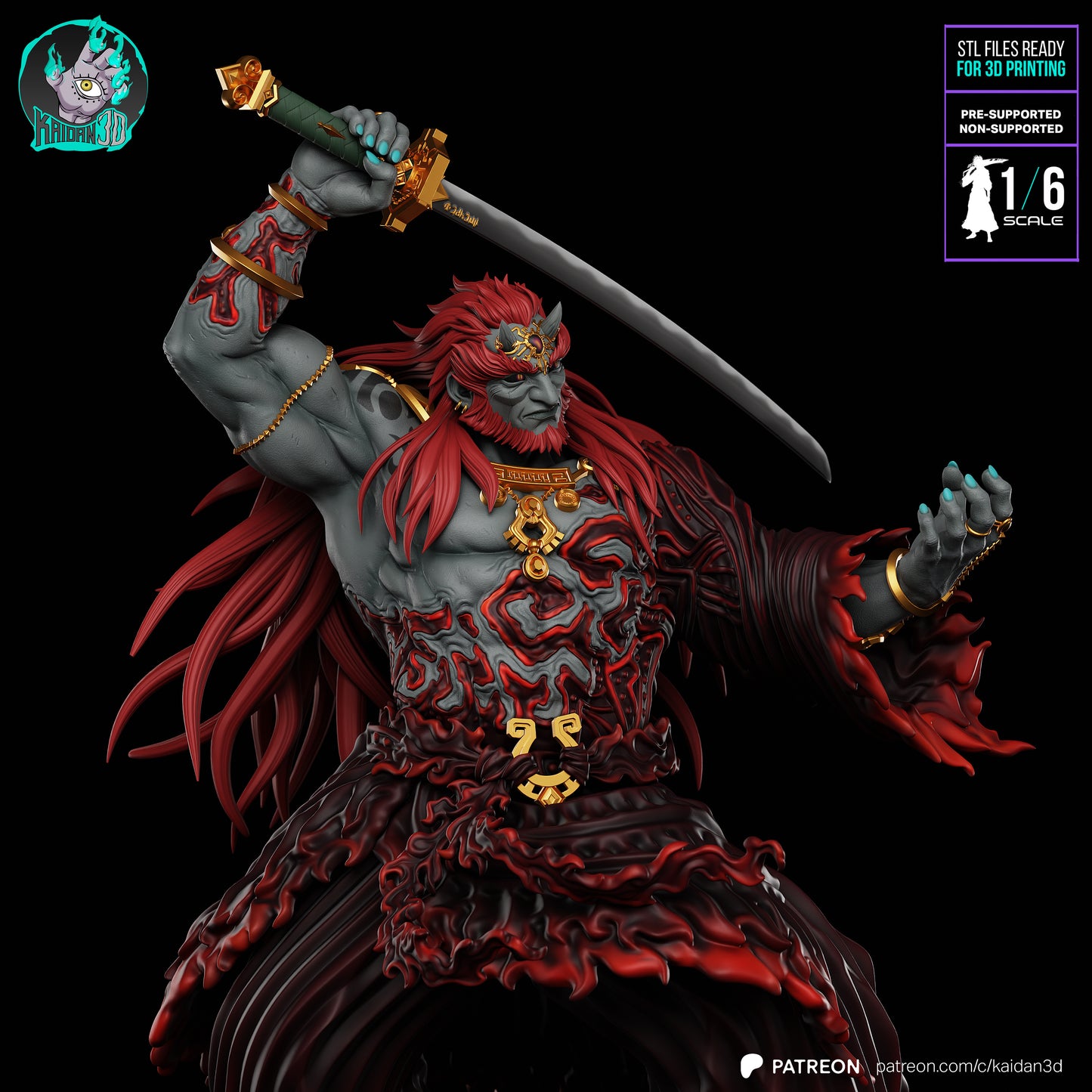 Ganadorf - Unassembled and Unpainted Garage Kit - Model Designed by Kaidan3D