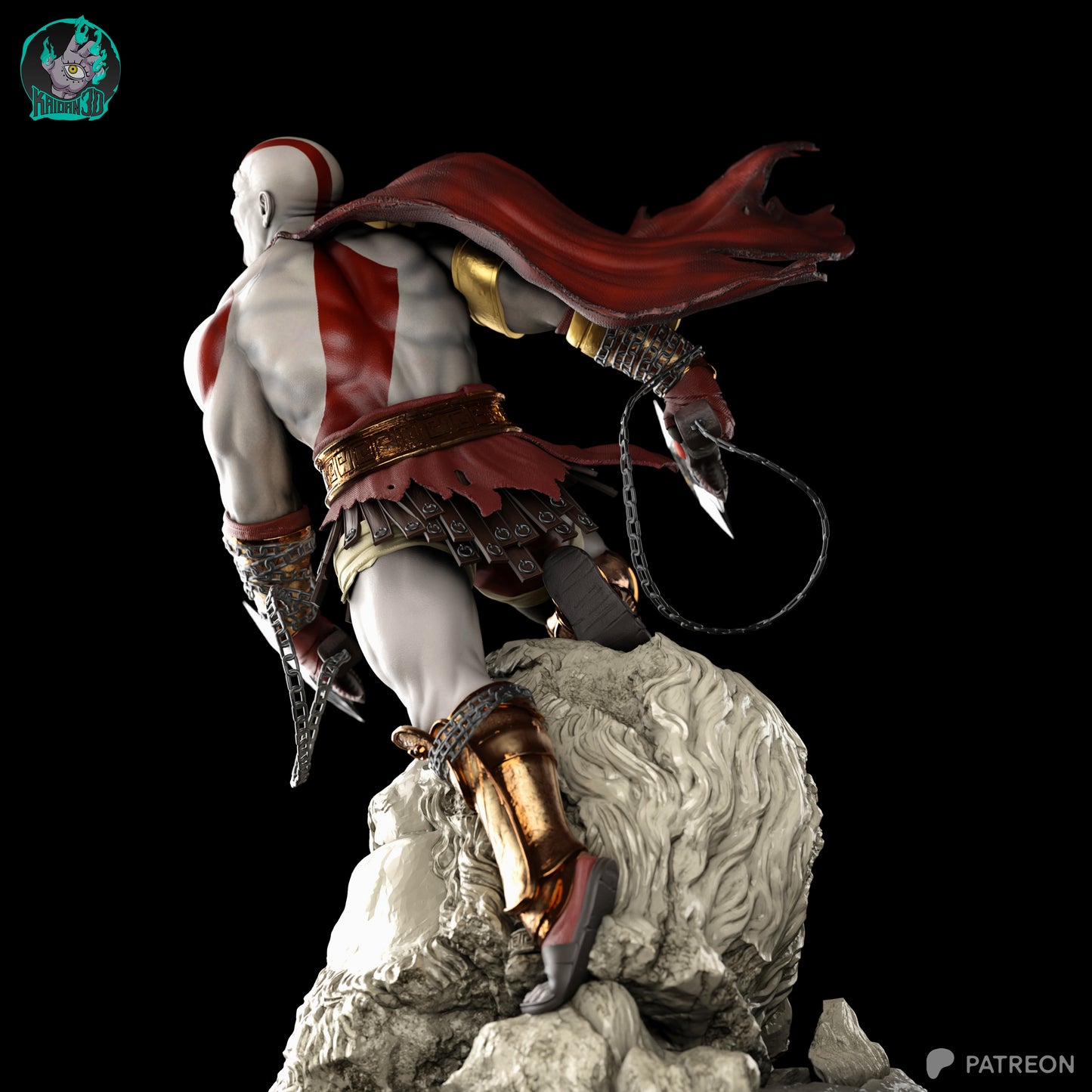 Kratos GOW3 - Unassembled and Unpainted Garage Kit - Model Designed by Kaidan3D
