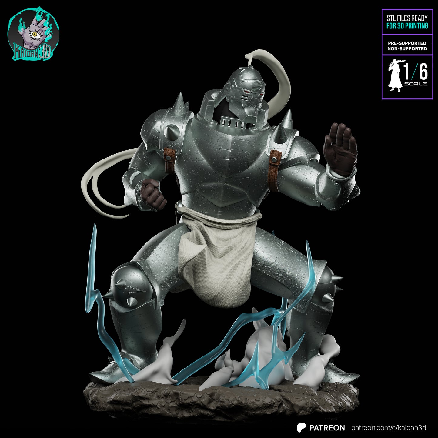 Alphonse - Unassembled and Unpainted Garage Kit - Model Designed by Kaidan3D