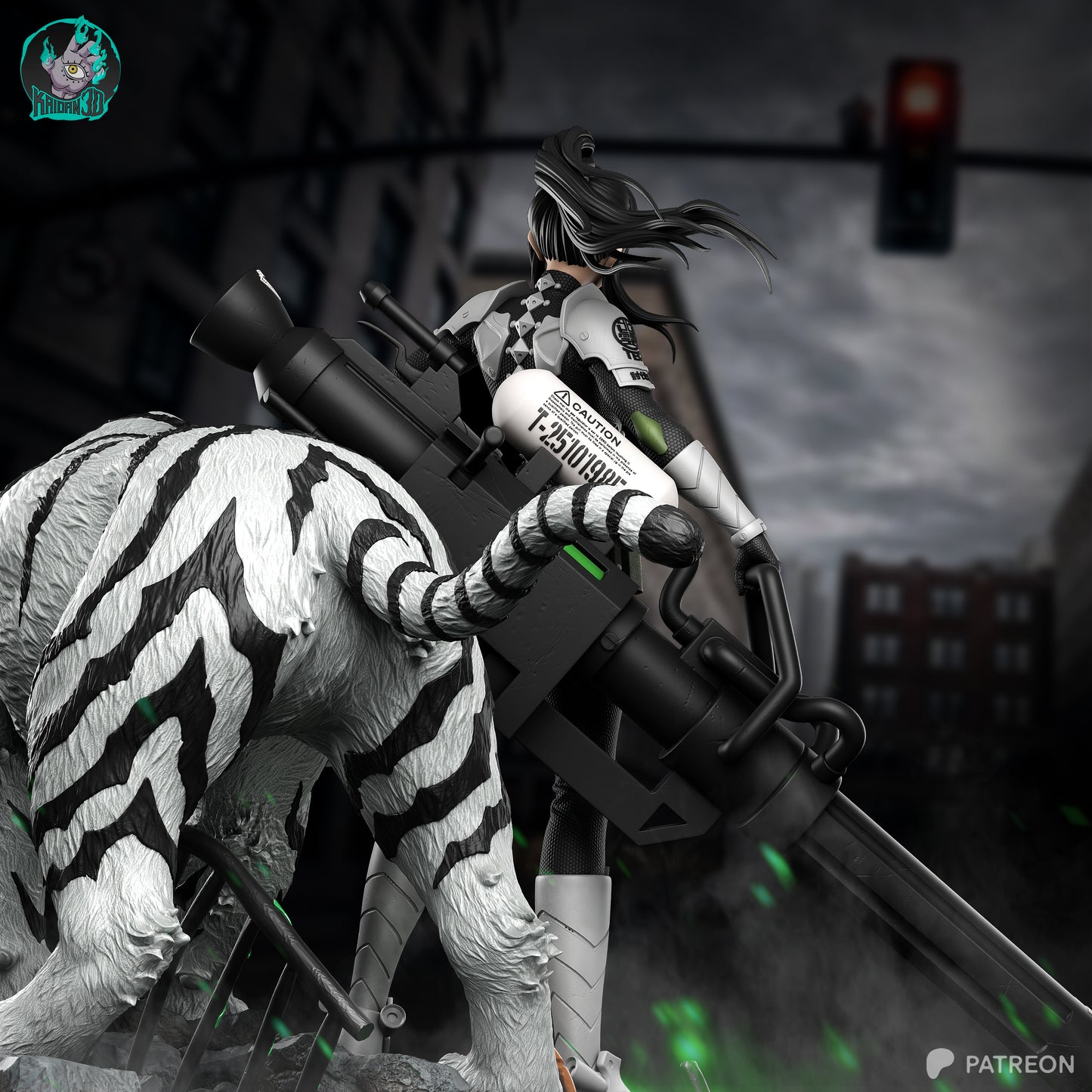 Mina x Bakko - Unassembled and Unpainted Garage Kit - Model Designed by Kaidan3D