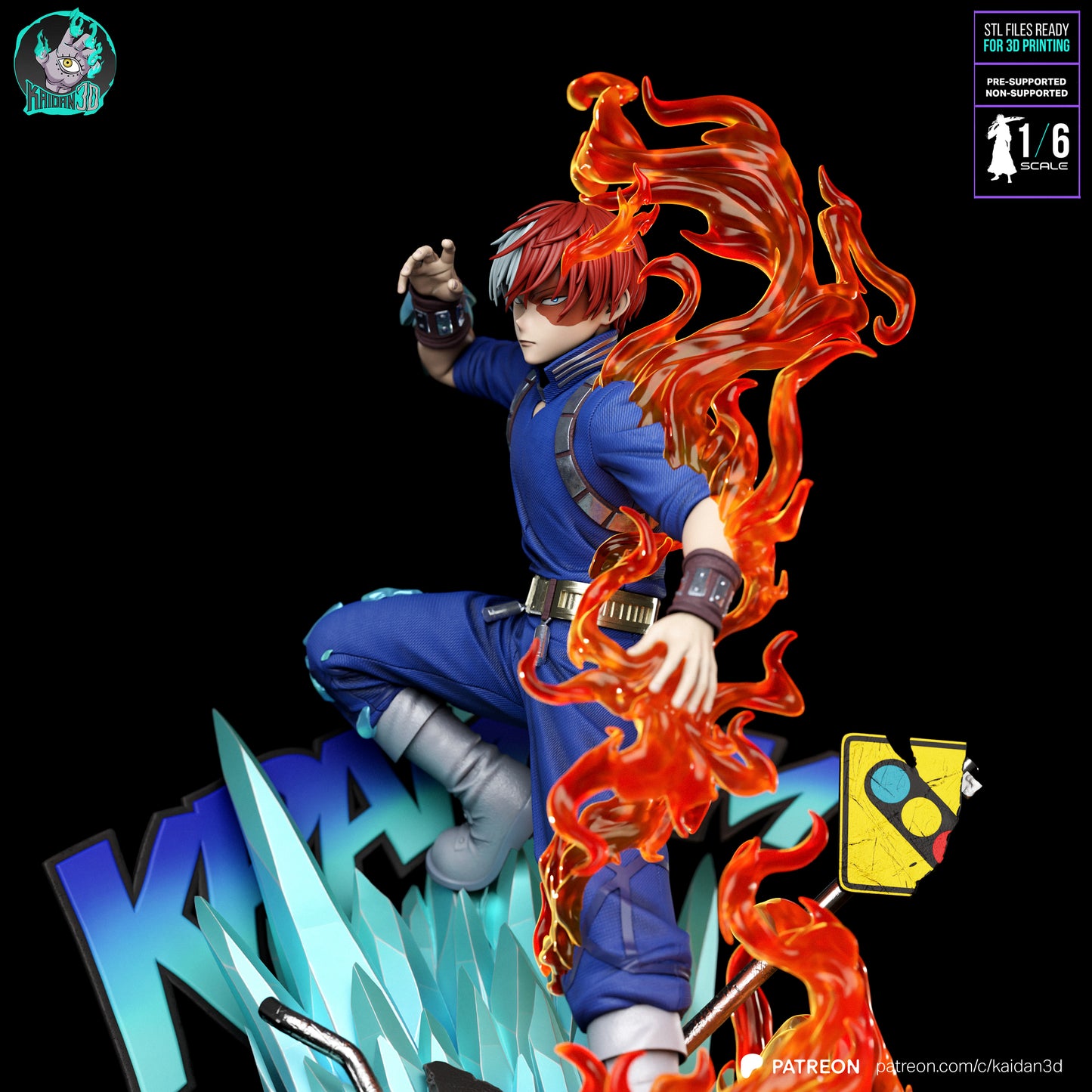 Shoto Todoroki - Unaseembled and Unpainted Garage Kit - Model Designed by Kaidan3D
