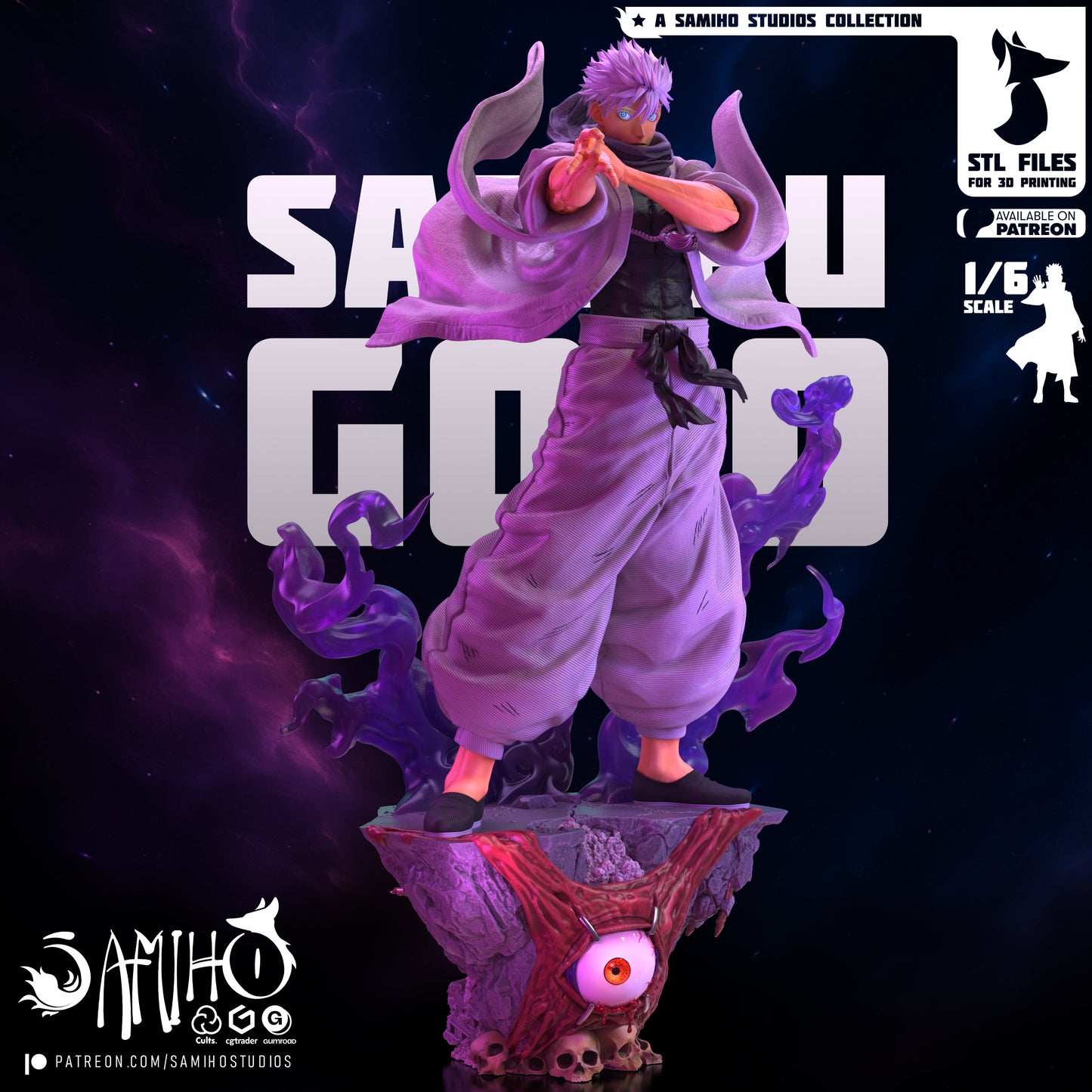 Satoru Gojo - Unassembled and Unpainted Garage Kit - Model Designed by Samiho Studios