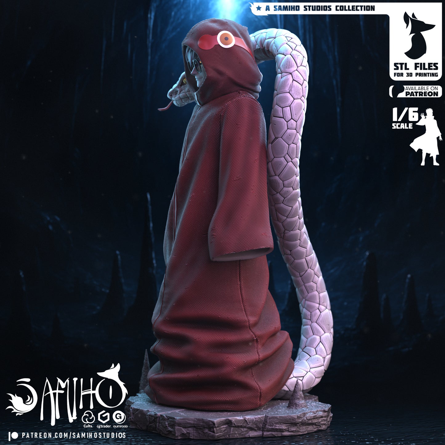 Kabuto - Edo Tensei - Unassembled and Unpainted Garage Kit - Model Designed by Samiho Studios