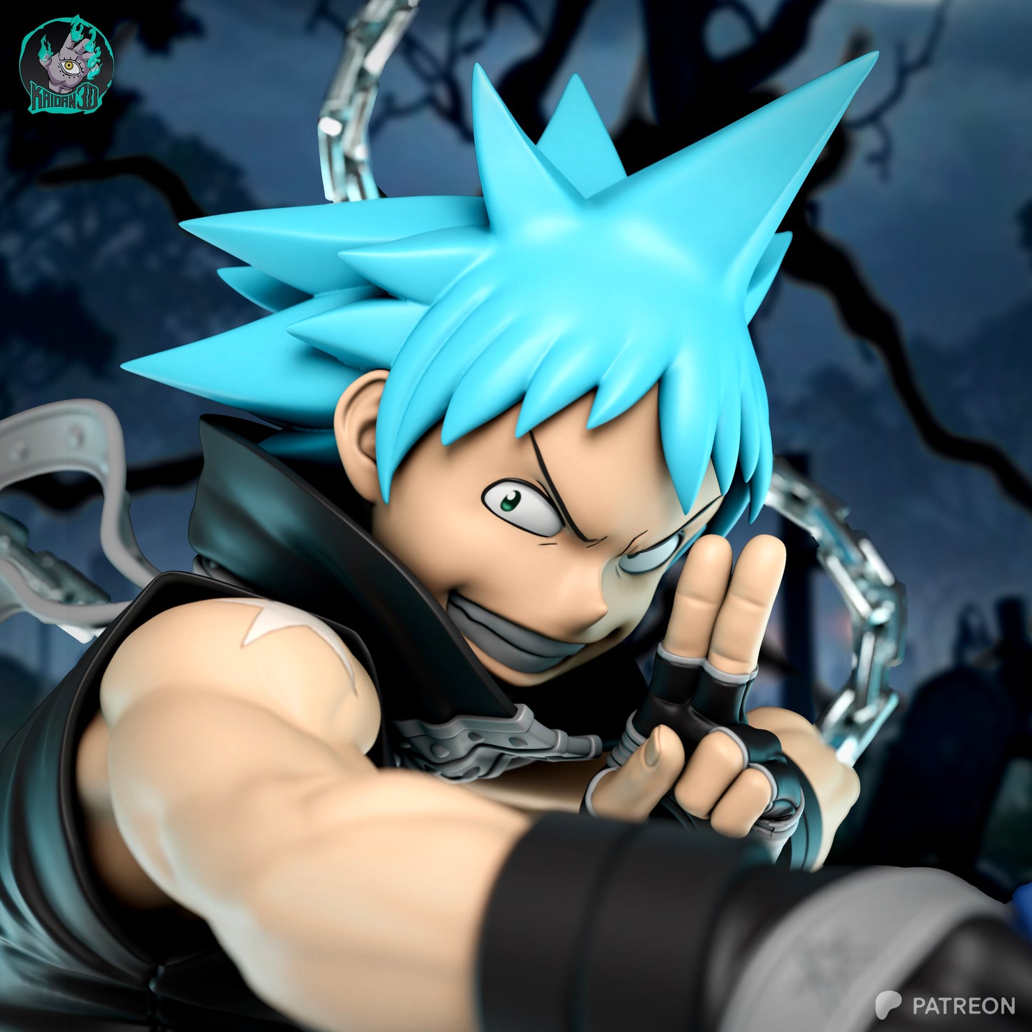 BlackStar - Unassembled and Unpainted Garage Kit - Model Designed by Kaidan3D