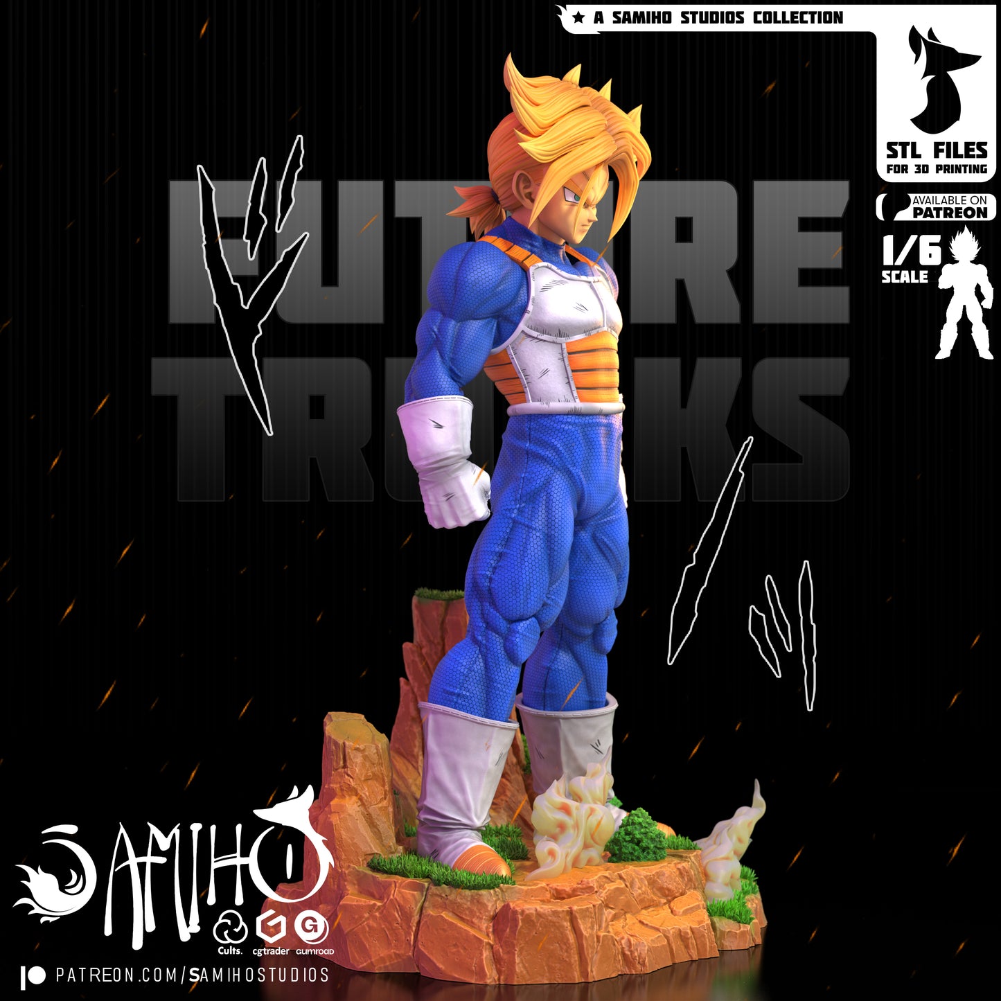 Trunks (Future) - Unassembled and Unpainted Garage Kit - Model Designed by Samiho Studios