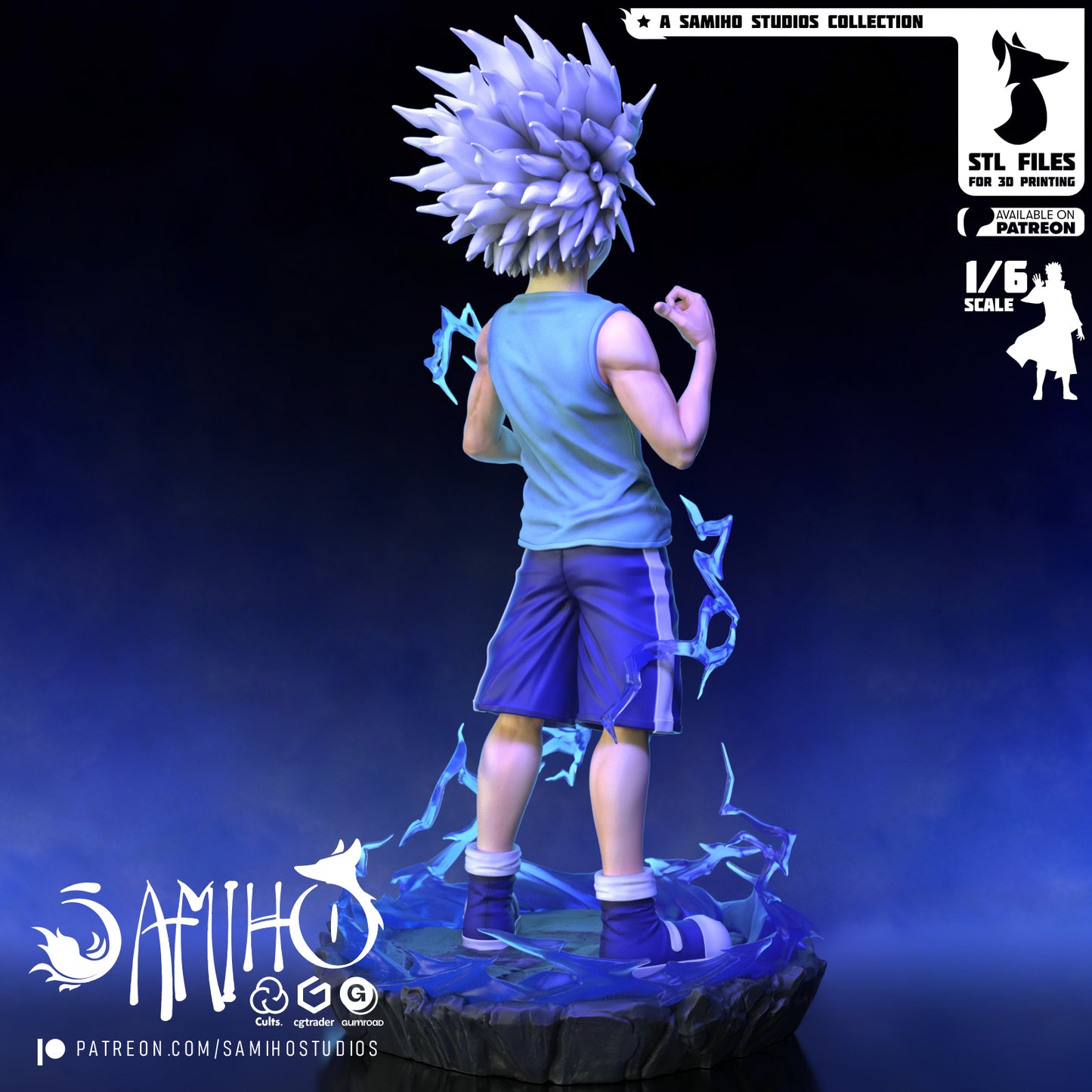 Killua Godspeed - Unassembled and Unpainted Garage Kit - Model Designed by Samiho Studios