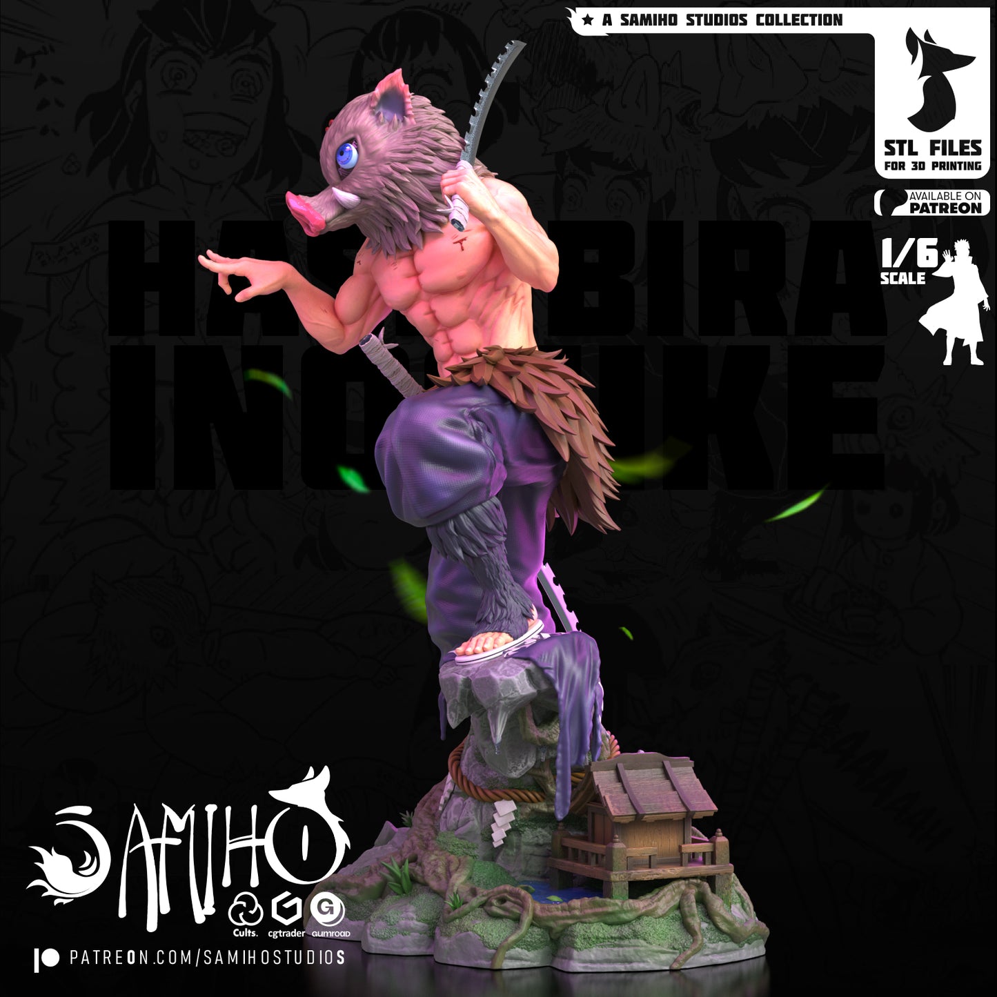 Inosuke - Unassembled and Unpainted Garage Kit - Model Designed by Samiho Studios