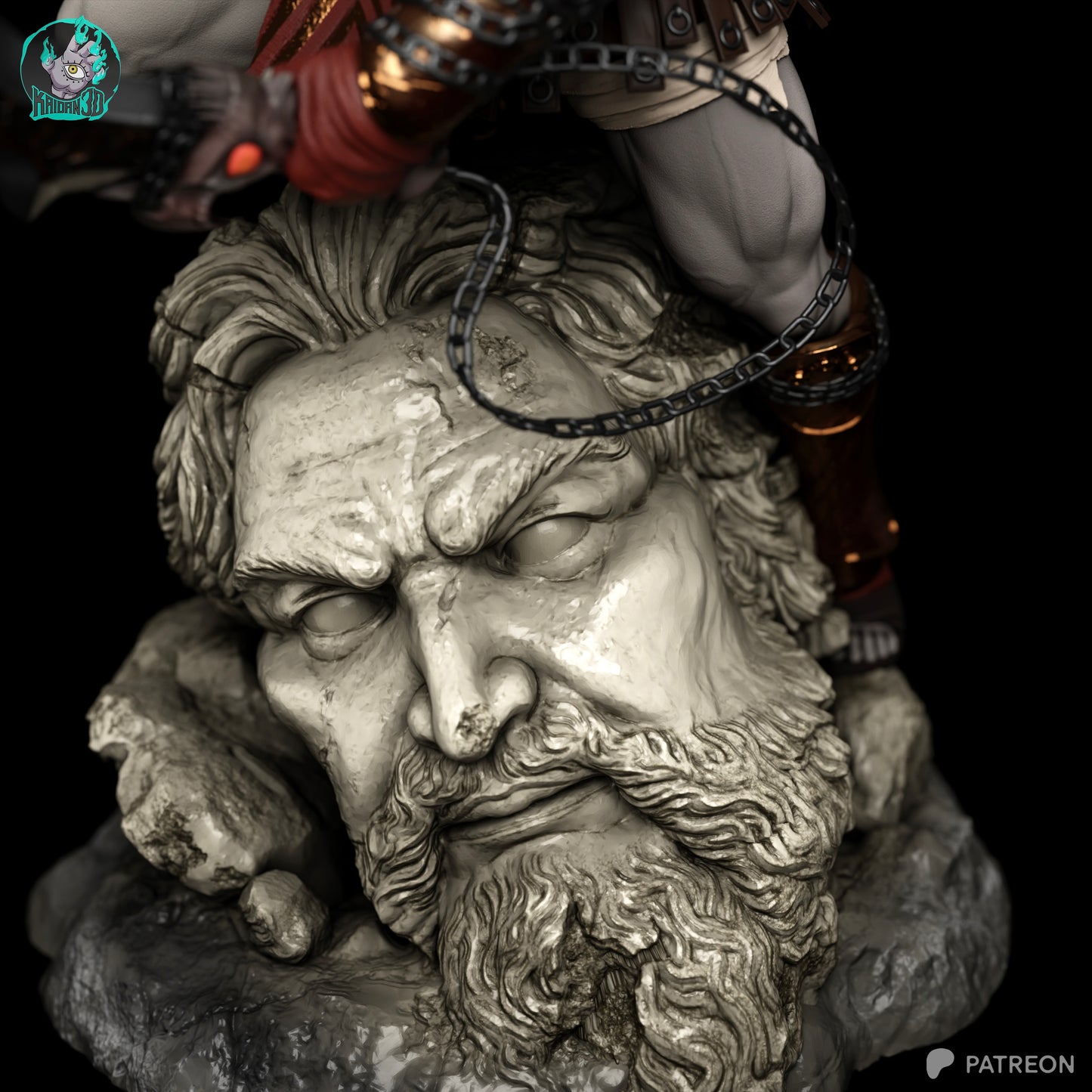 Kratos GOW3 - Unassembled and Unpainted Garage Kit - Model Designed by Kaidan3D