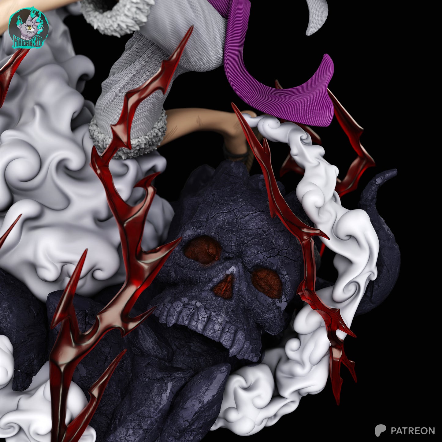 Luffy Gear 5 - Unassembled and Unpainted Garage Kit - Model Designed by Kaidan 3D