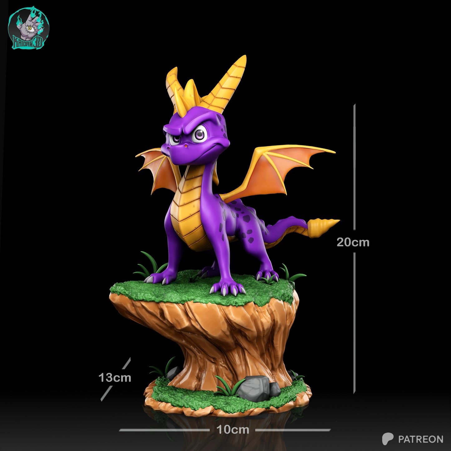 Spyro - Unassembled and Unpainted Garage Kit - Model Designed by Kaidan3D