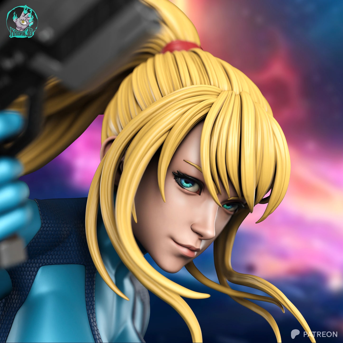 Samus - Unassembled and Unpainted Garage Kit - Model Designed by Kaidan3D