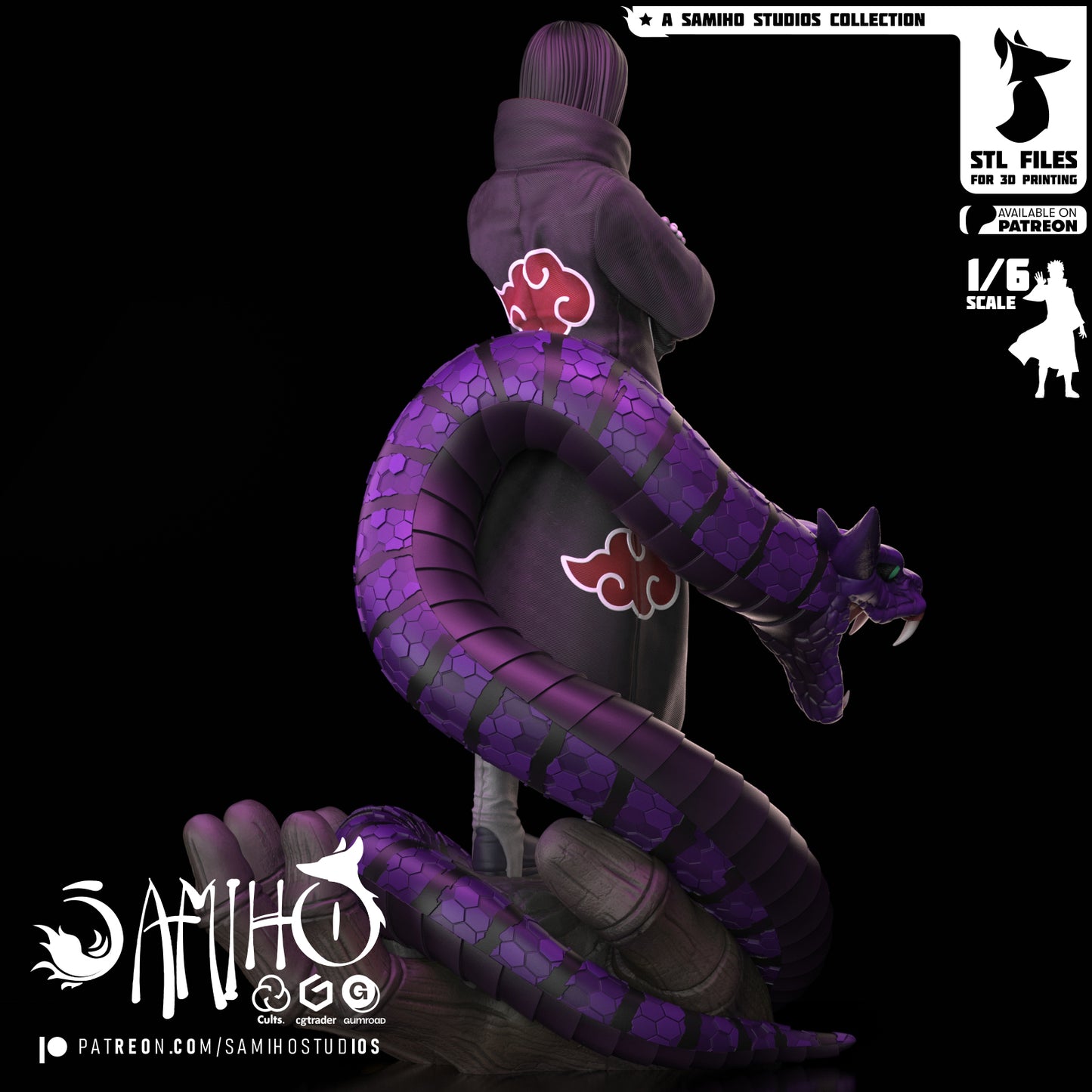 Orochimaru - Unassmebled and Unpainted Garage Kit - Model Designed by Samiho Studios