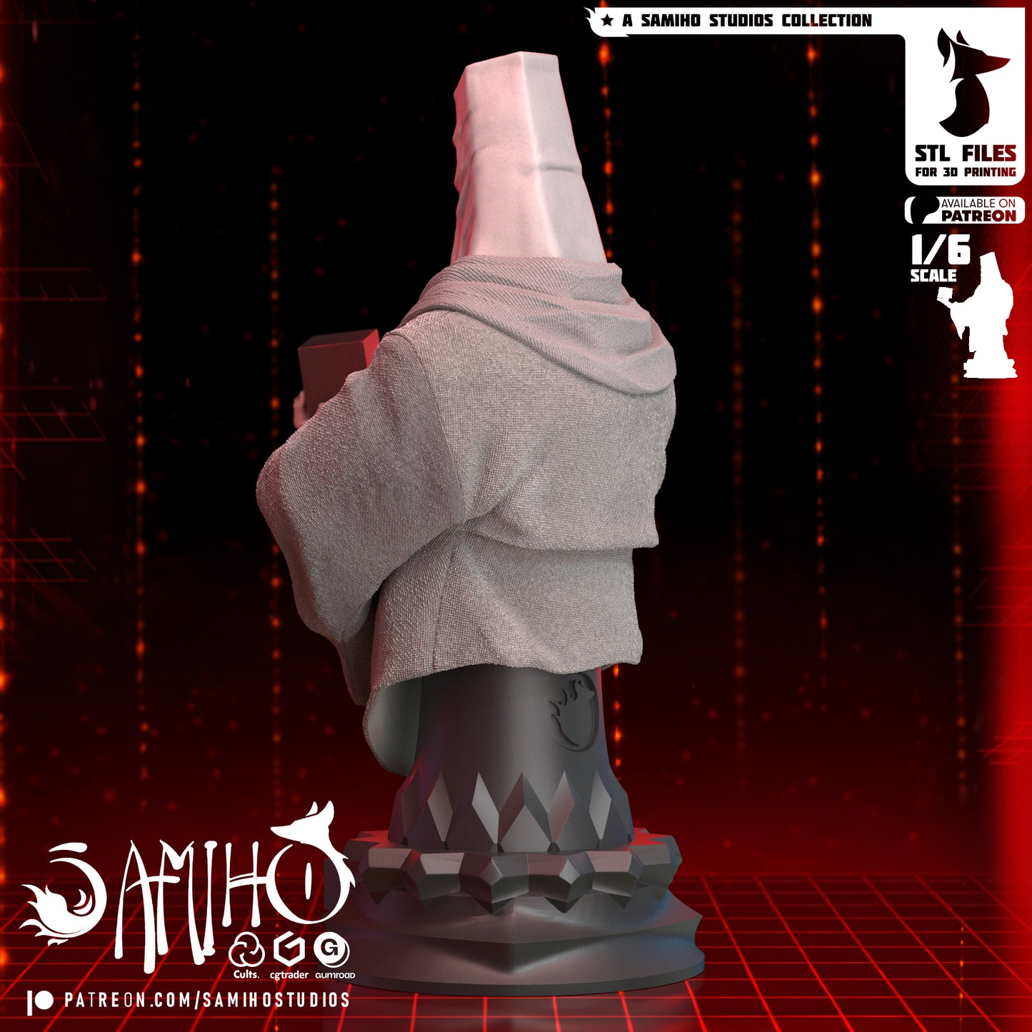 Tengen Bust - Unassembled and Unpainted Garage Kit - Model Designed by Samiho Studios