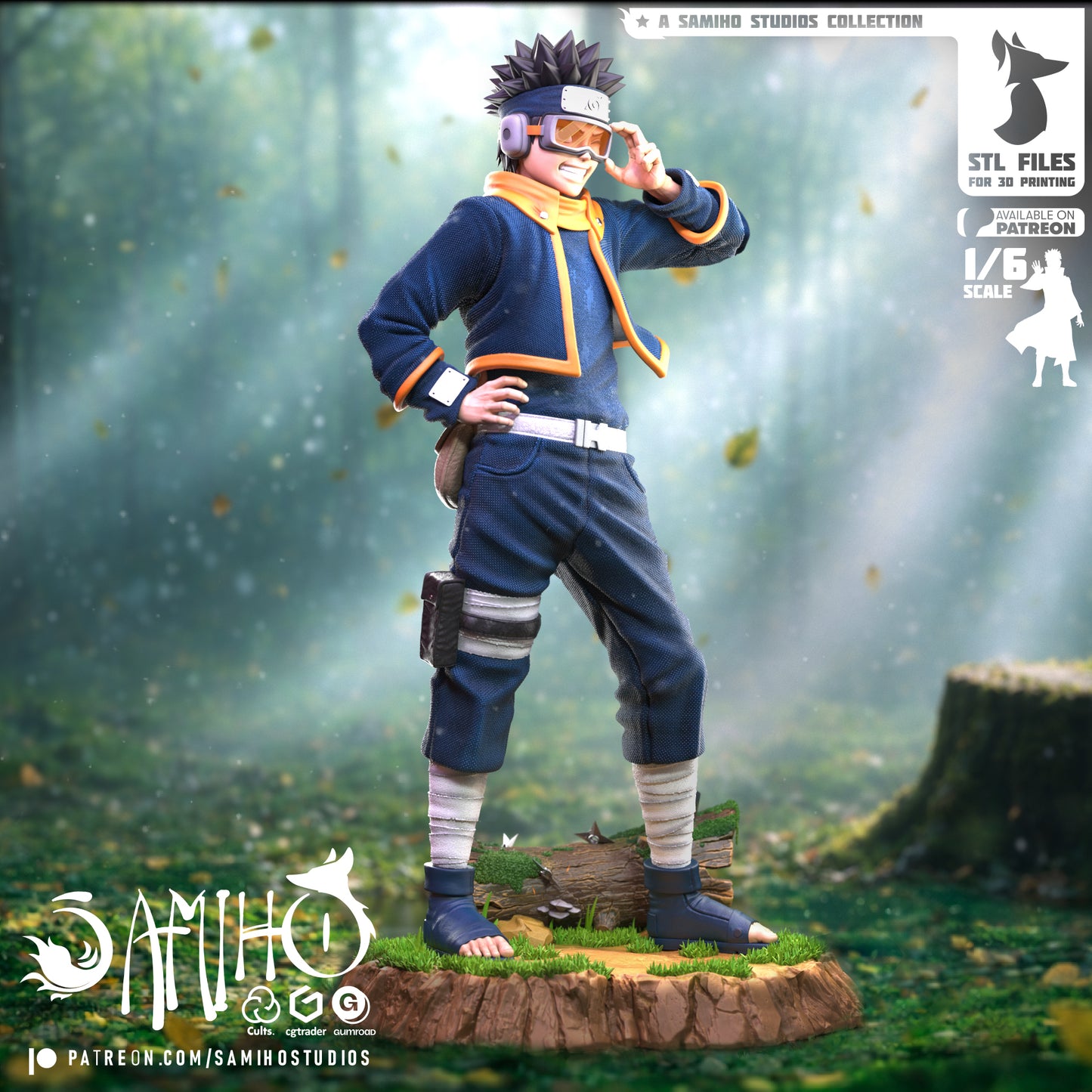 Young Obito - Unassembled and Unpainted Garage Kit - Model Designed by Samiho Studios