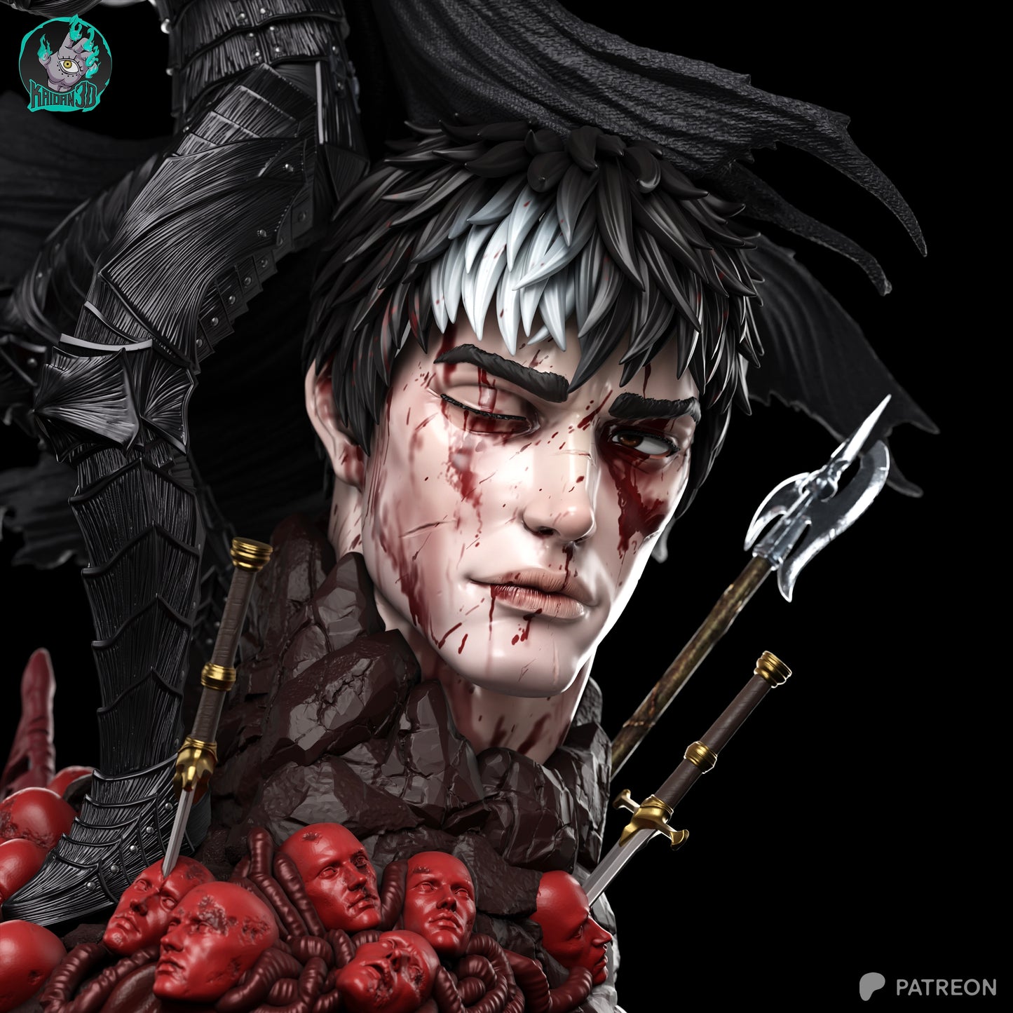 Guts - Unassembled and Unpainted Garage Kit - Model Designed by Kaidan 3D