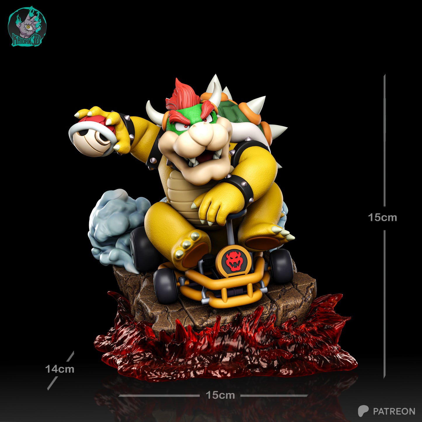 Bowser - Unassembled and Unpainted Garage Kit - Model Designed by Kaidan3D