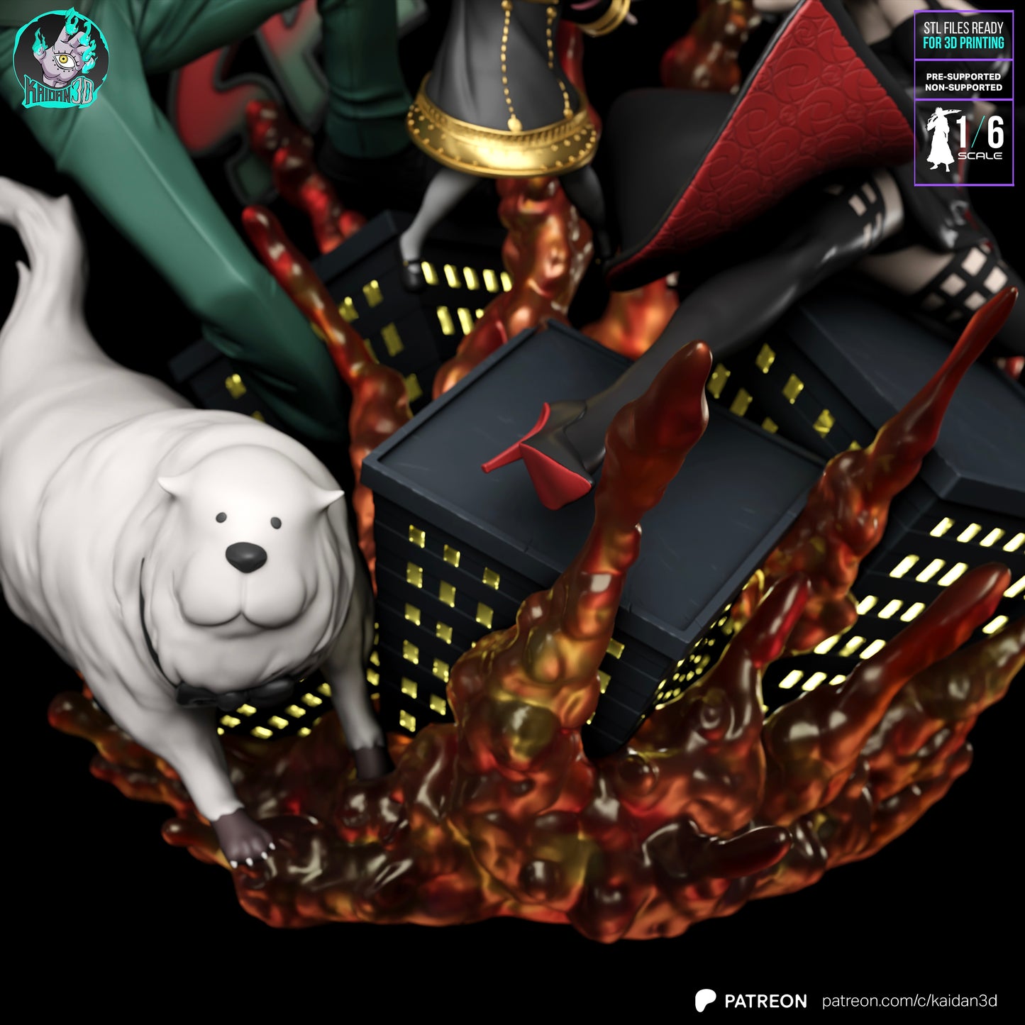 Loid x Yor x Anya - Unassembled and Unpainted Garage Kit - Model Designed by Kaidan3D