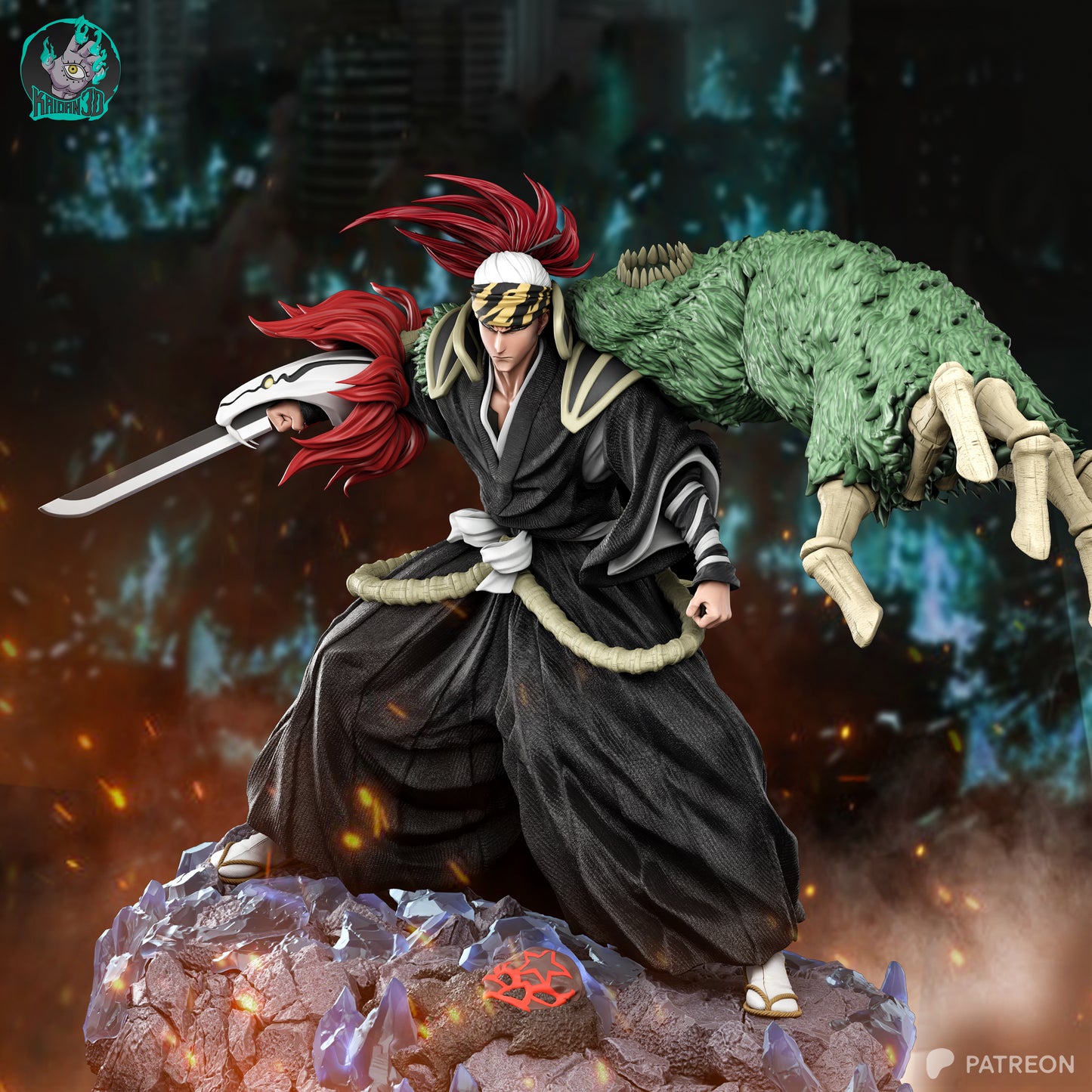 Renji - Unassembled and Unpainted Garage Kit - Model Designed by Kaidan3D